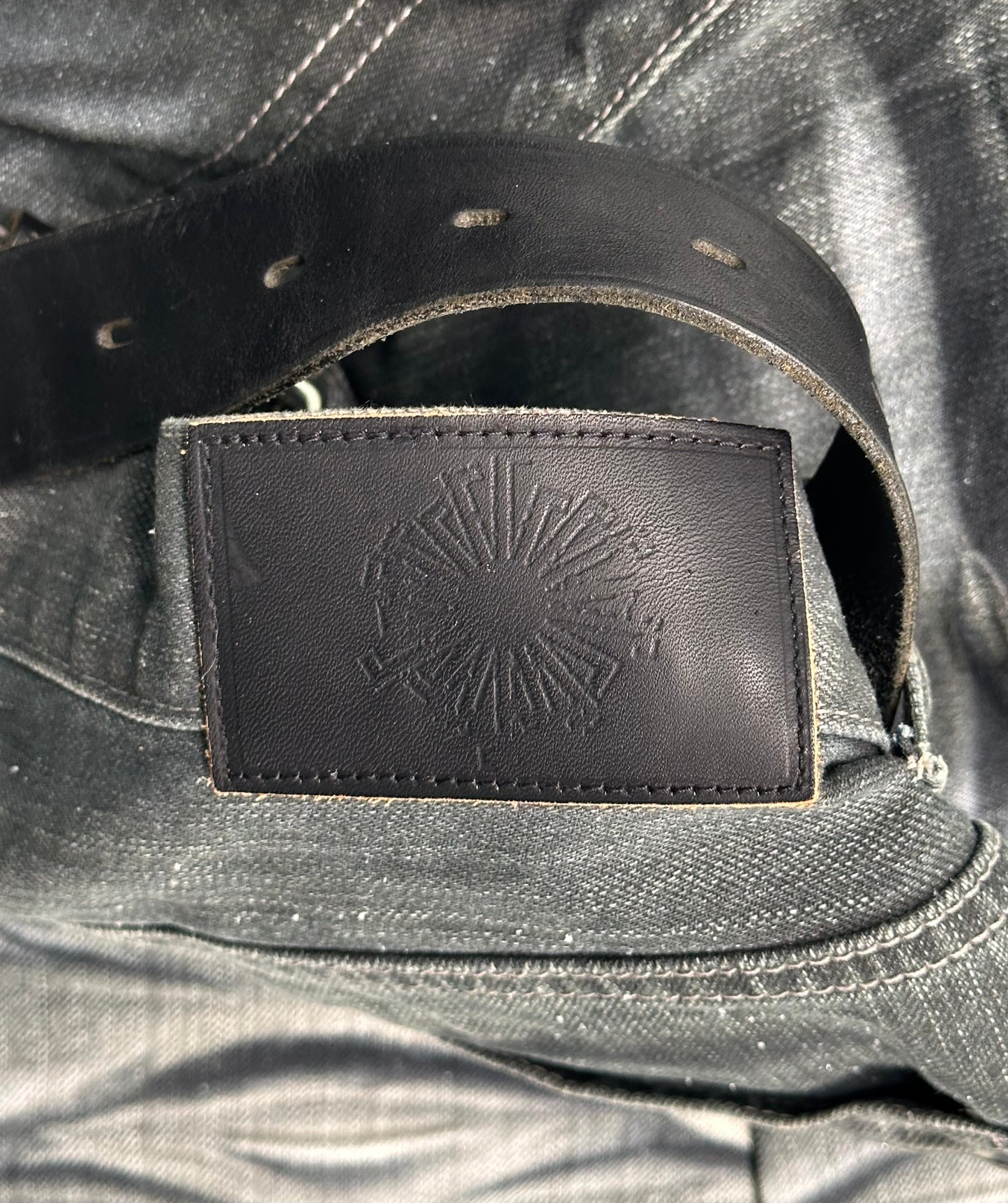 Tornado Mart Early 00s Waxed Marble Claws Bootcut Denim