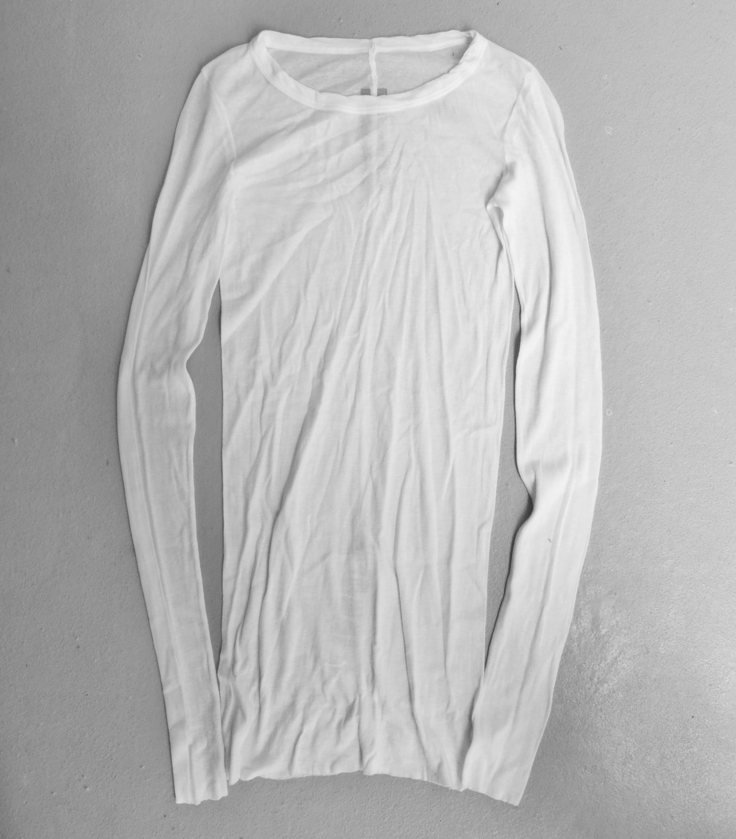 Rick Owens AW21 “GETHSEMANE” White Silk Long-sleeves