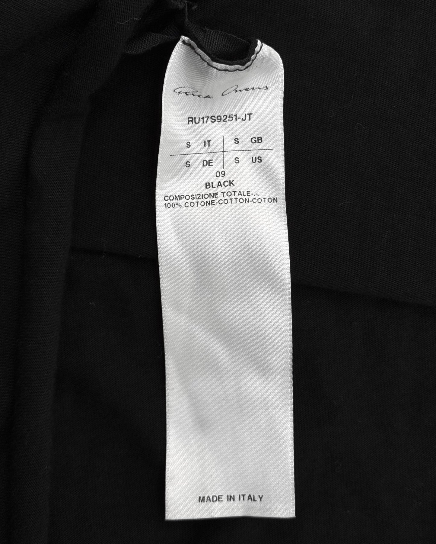 Rick Owens SS17 "WALRUS" Raw Hem T-Shirt