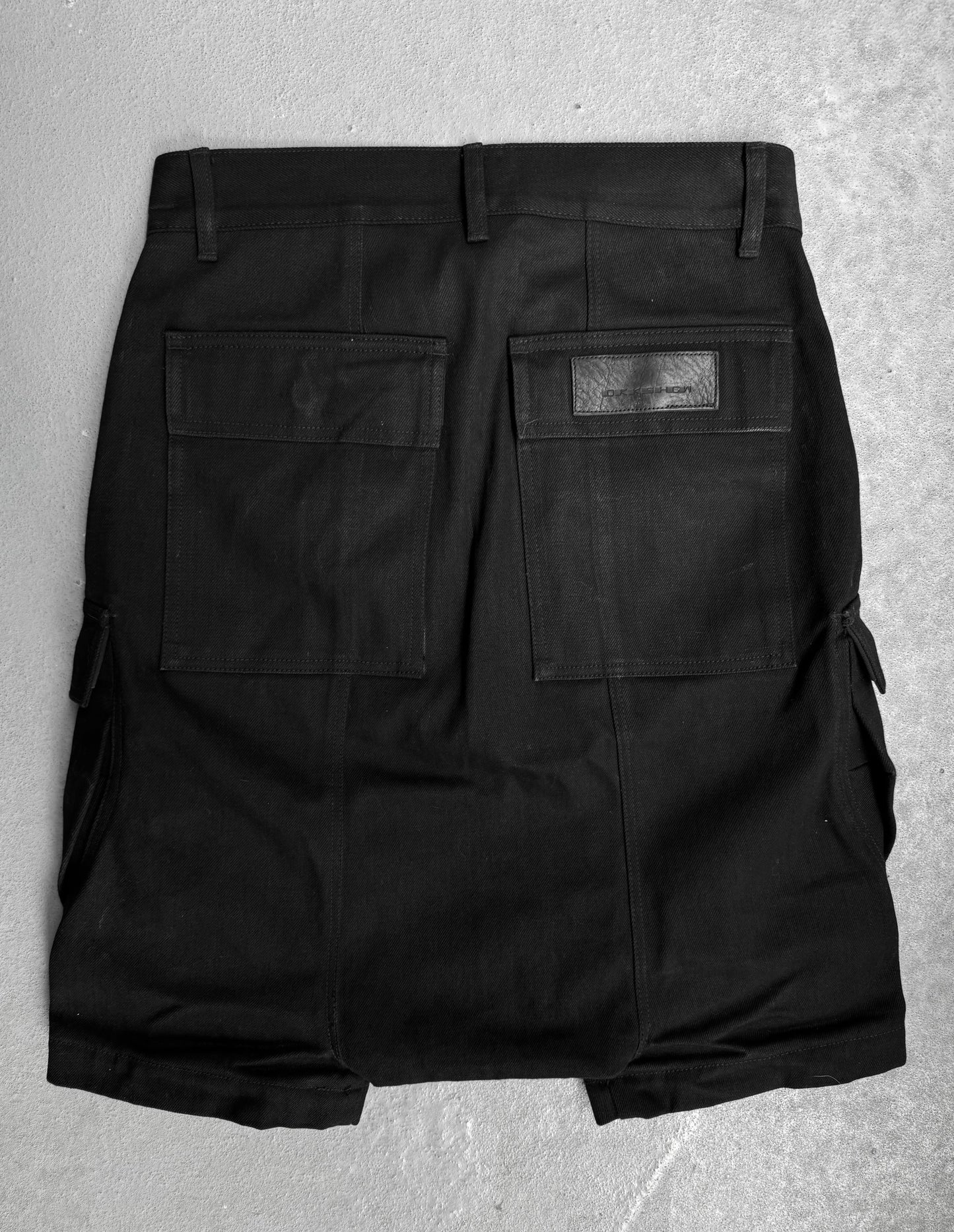 Rick Owens DRKSHDW SS23 “EDFU” 16oz Japanese Denim Cargo Shorts