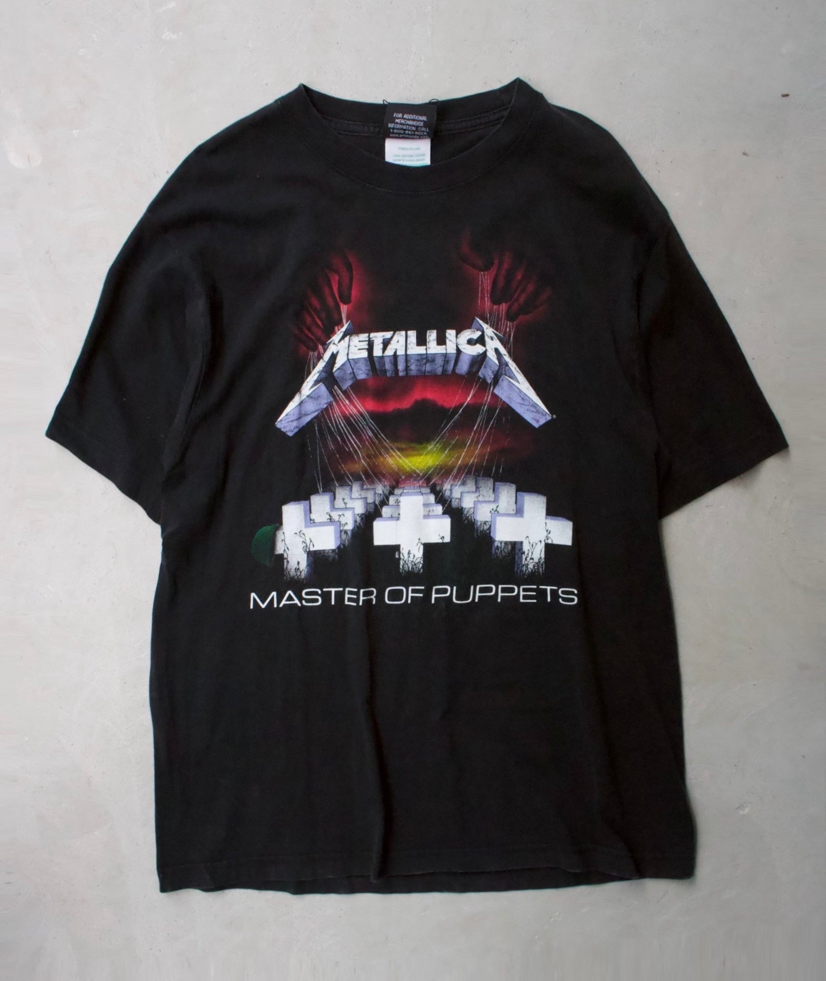 Metallica Master Of Puppets European Tour '86 T-Shirt - Official Band Merch, Black Cotton Tee
