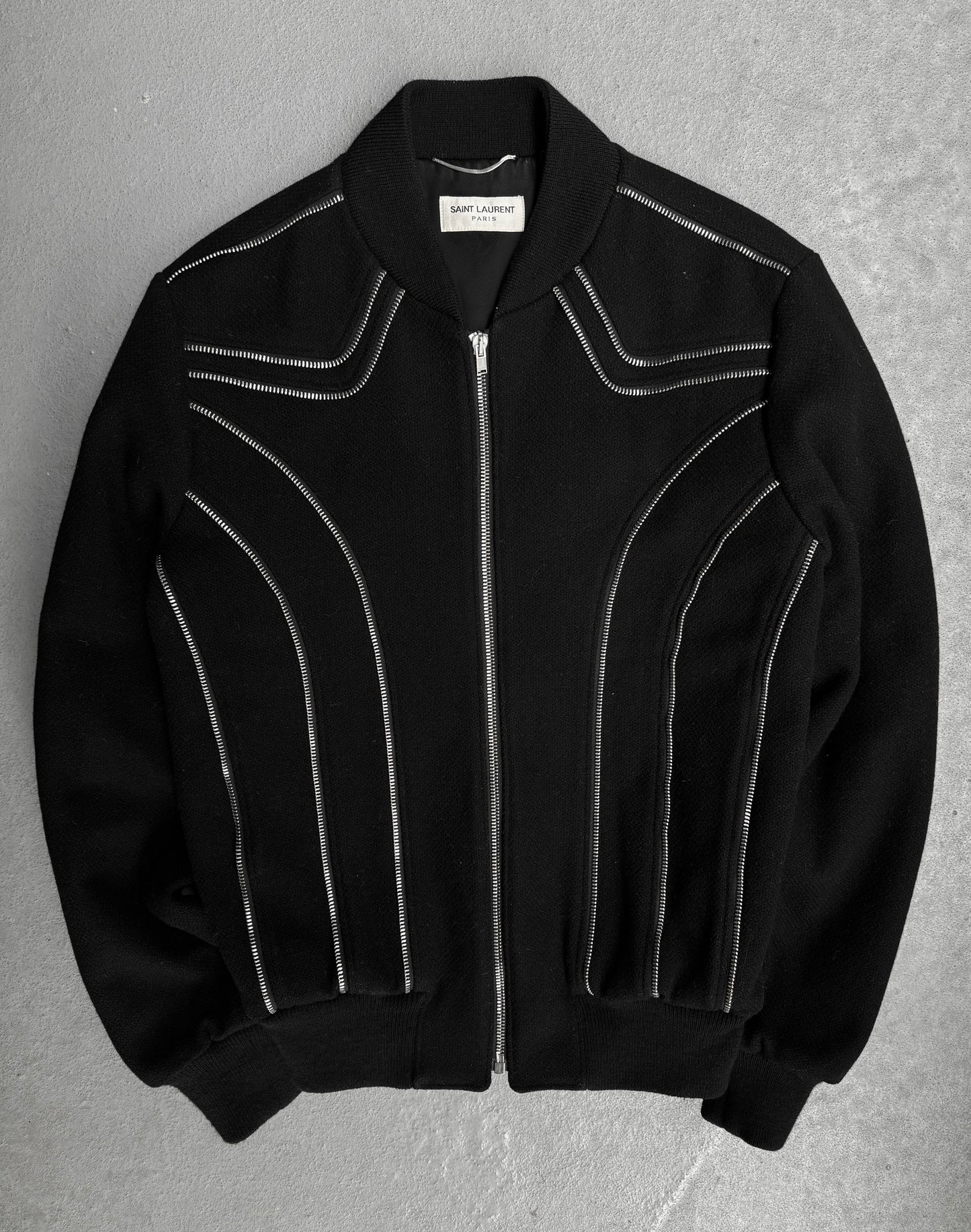 Saint Laurent Paris AW15 Wool Zip Bomber Jacket