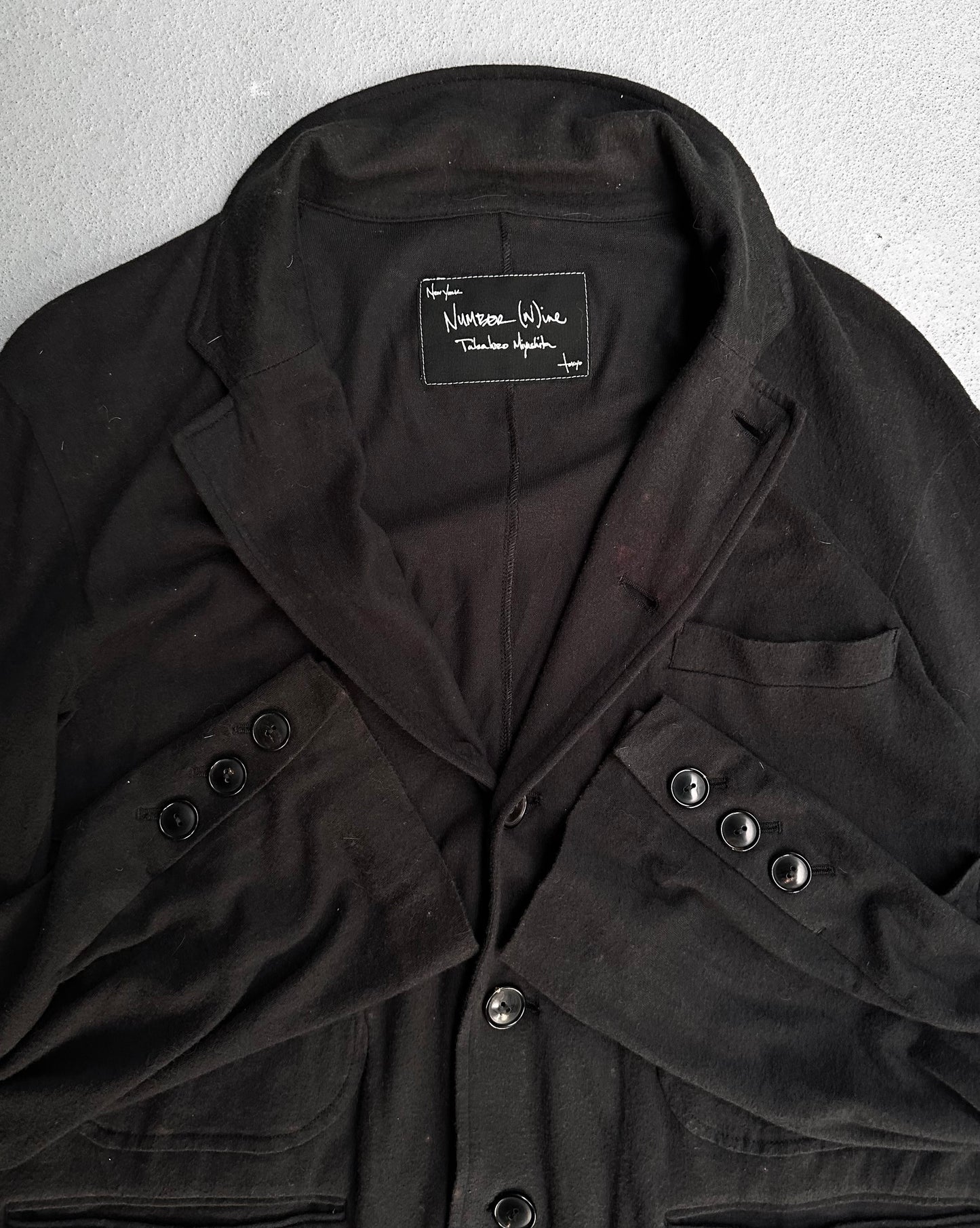 Number (N)ine SS08 “BIRDS” Faded Cotton Multi-pockets Blazer