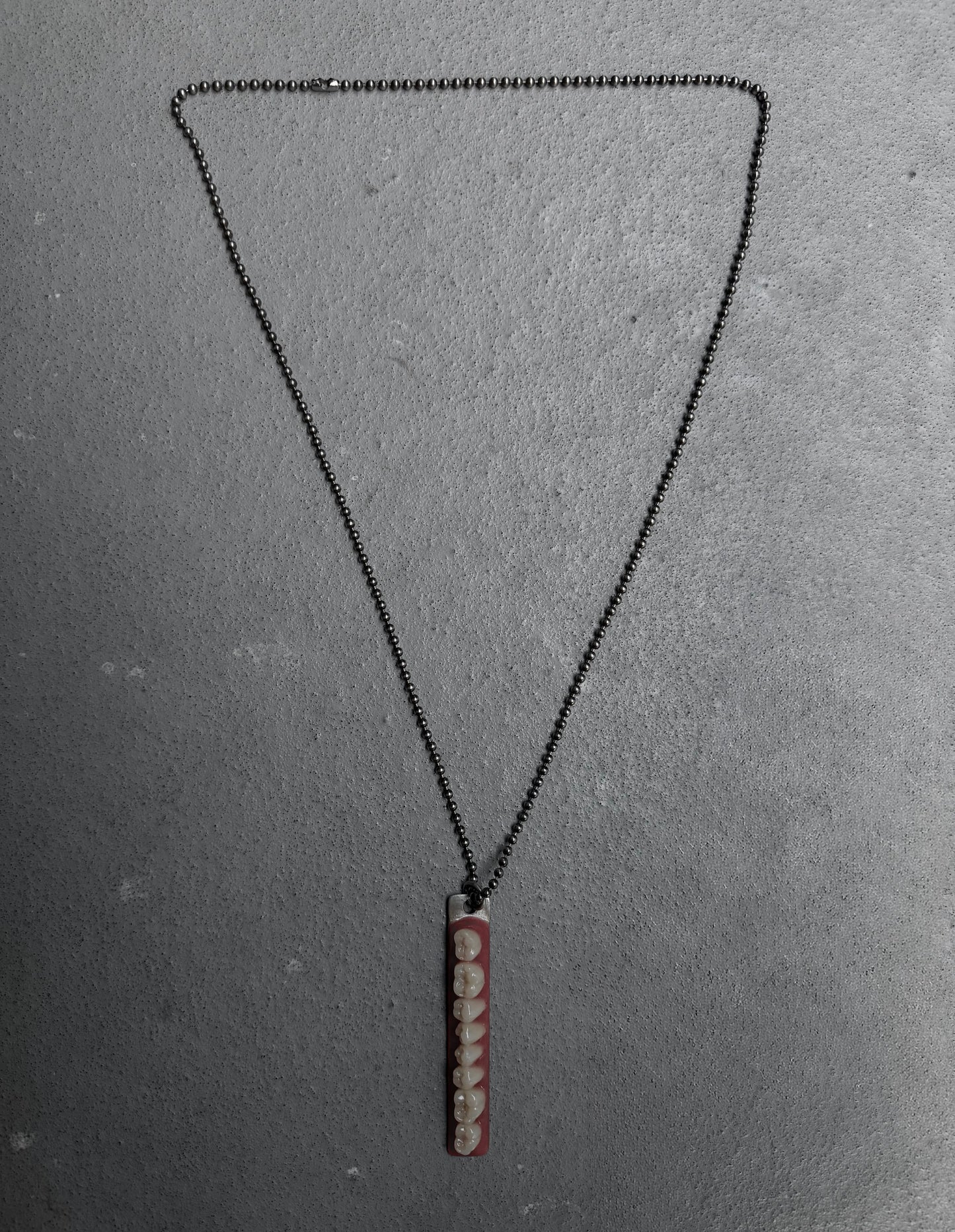 Carol Christian Poell ‘MM/1480’ Reverse Dental Teeth Silver Pendant Necklace