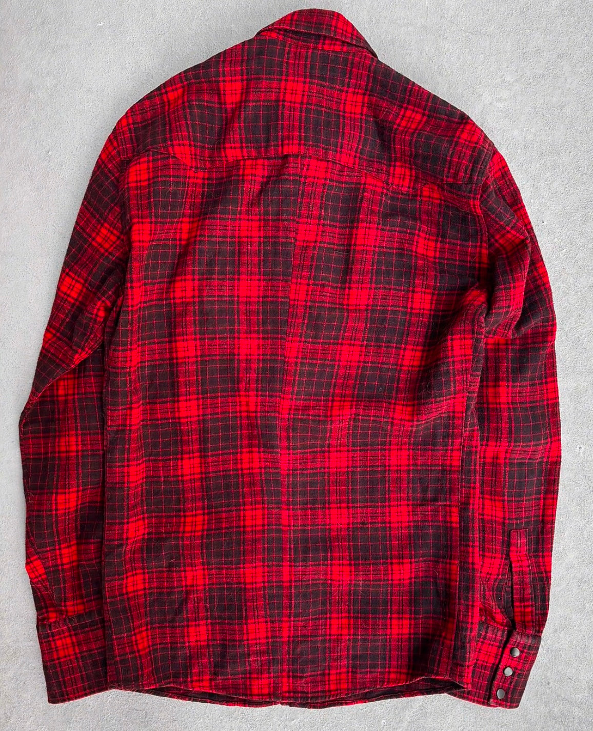 Surface to Air Early 00s Western Plaid Wool Flannel Shirt