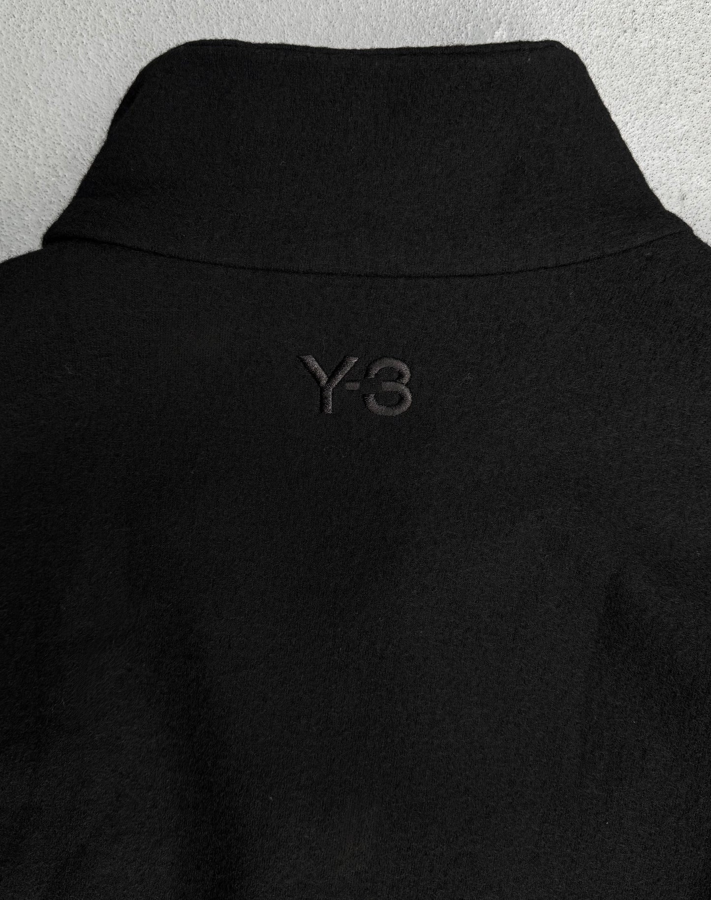 Y-3 by Yohji Yamamoto x Adidas Asymmetrical Wool Zip-Up Jacket