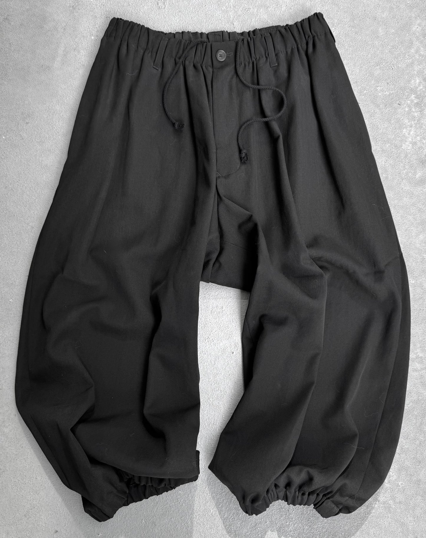 Yohji Yamamoto POUR HOMME SS20 Pleated Drop-crotch Balloon Crop Pants