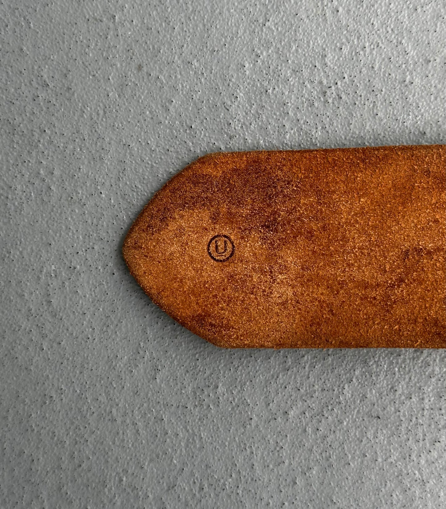 UNDERCOVER Early 00s “We Make Noise Not Clothes” Distressed Leather Belt