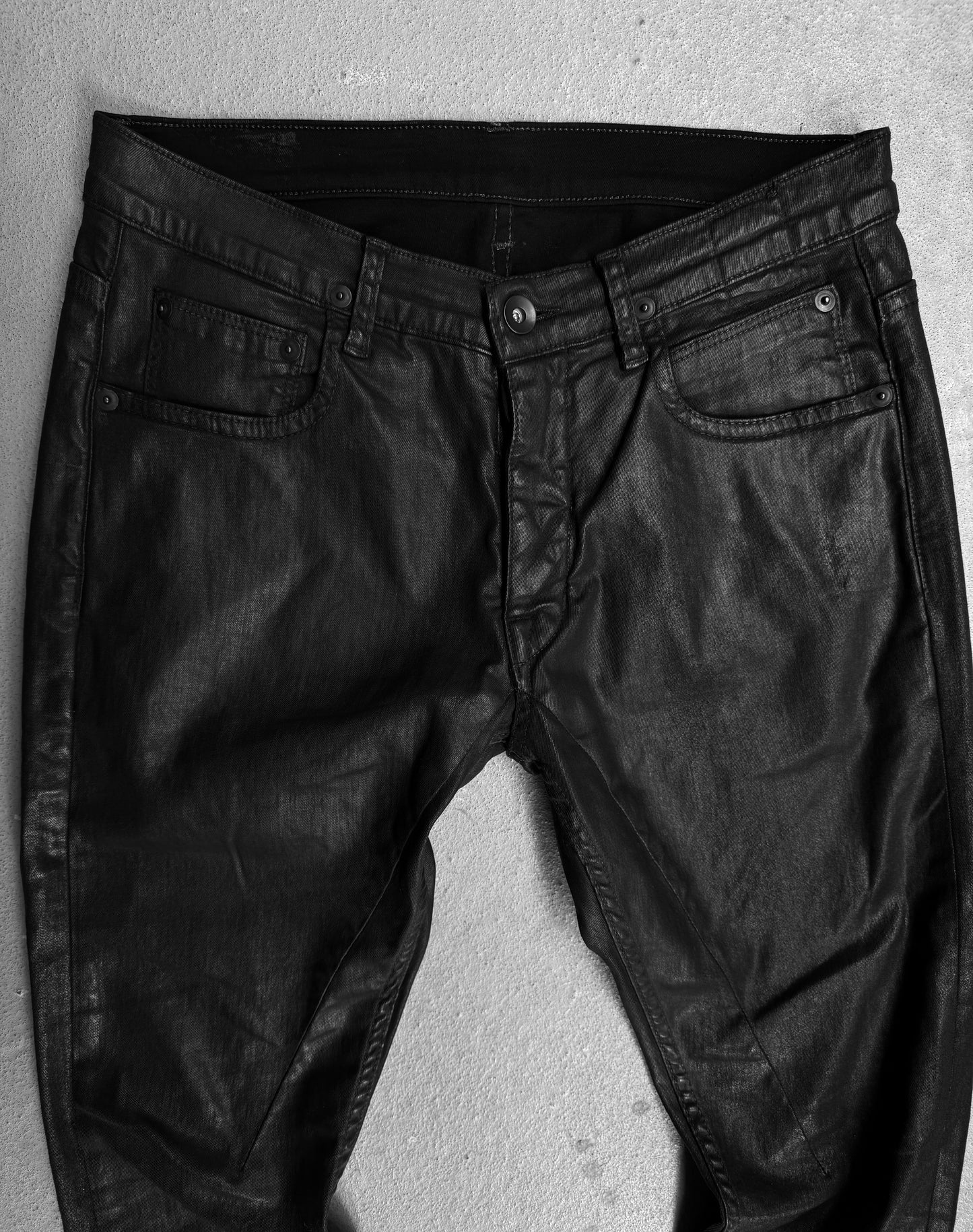 Rick Owens DRKSHDW AW15 “FAUN” SBW Heavy-waxed ‘Detroit Cut’ Skinny Denim