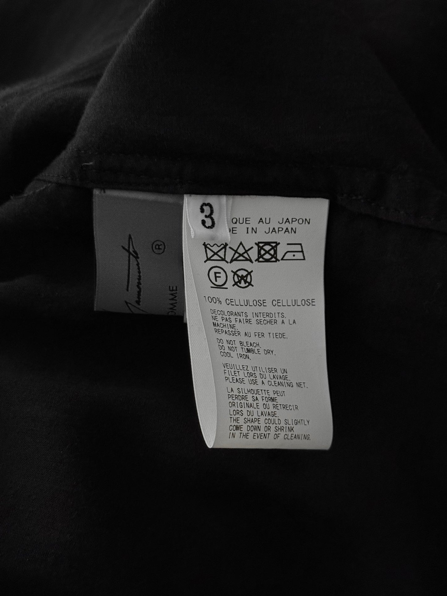 Yohji Yamamoto POUR HOMME SS22 Darted Cellulose Button-up Shirt detail | DRIEW GARMENTS