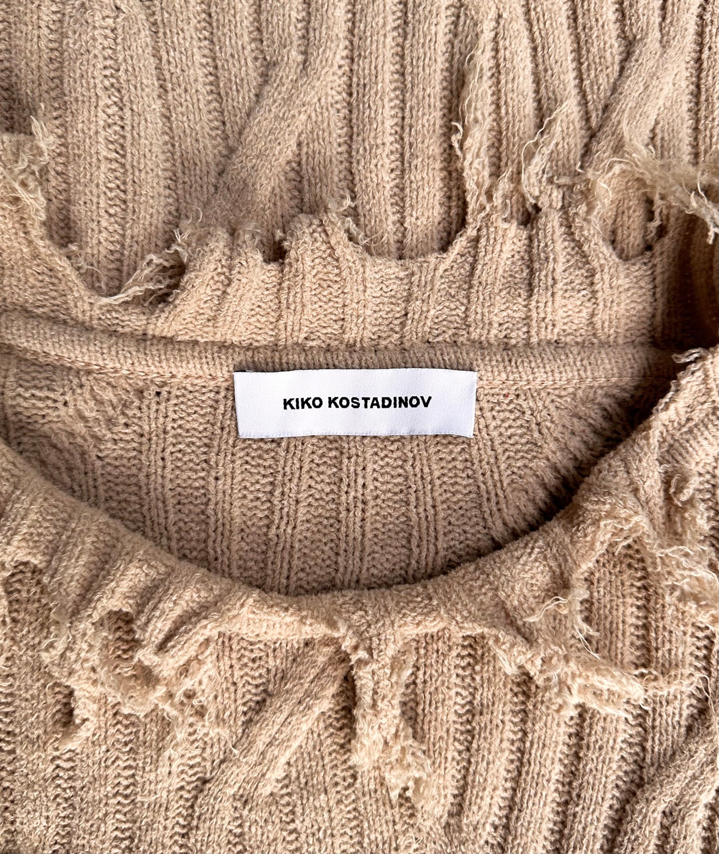 Kiko Kostadinov SS23 ‘ZLATYU’ Cedid Distressed Sweater