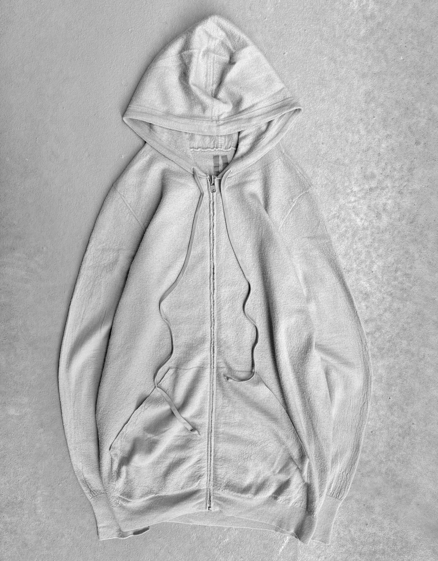 Rick Owens AW15 “SPHINX” Pearl Cashmere Zip-up Hoodie