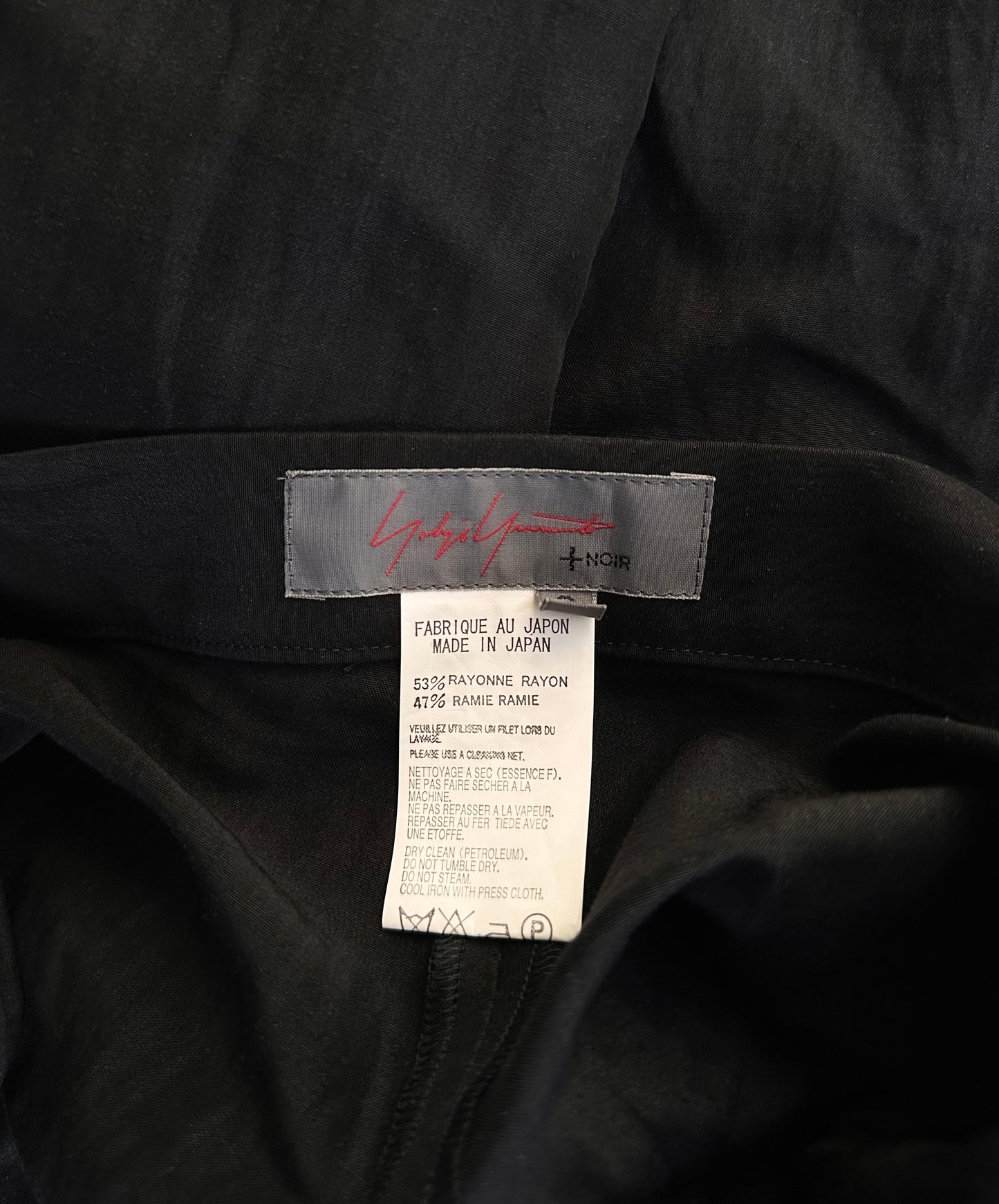Yohji Yamamoto +NOIR SS09 Rayon Pleated Wide Leg Pants