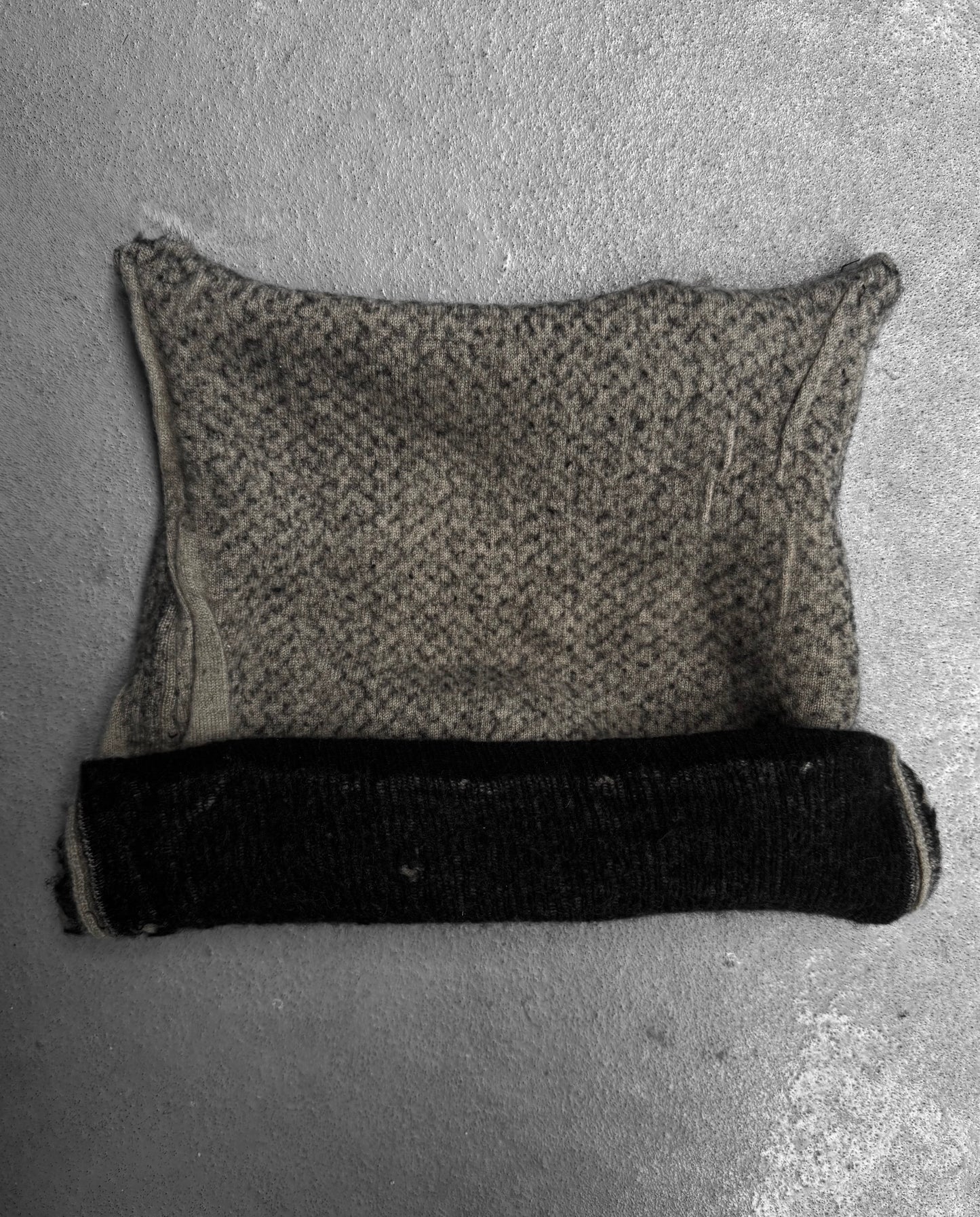 Label Under Construction Woven Cashmere-blend Double Face Square Hat