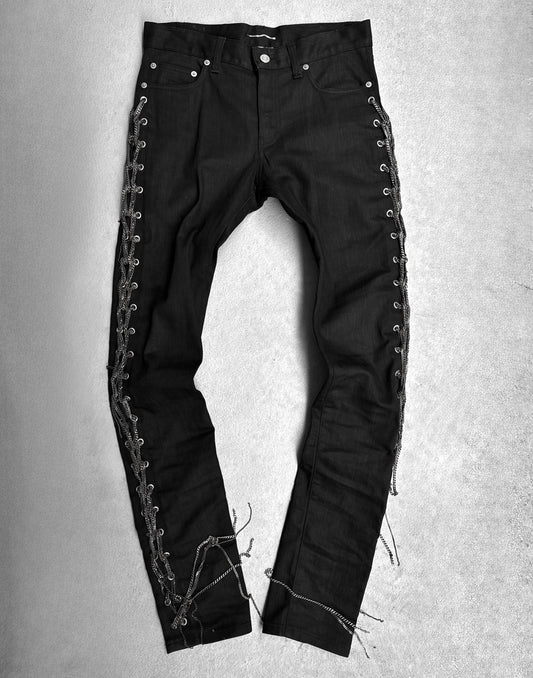 Saint Laurent Paris *SAMPLE* Saint Laurent Paris AW14 Side-chain Bootcut Skinny Denim | Archive Fashion Toronto
