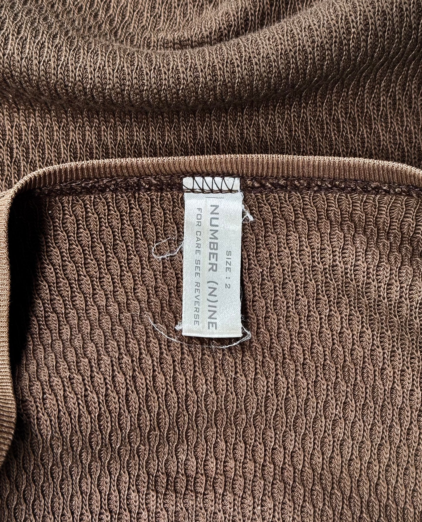 Number (N)ine Late 90s Waffle Knit Crewneck Long-sleeves