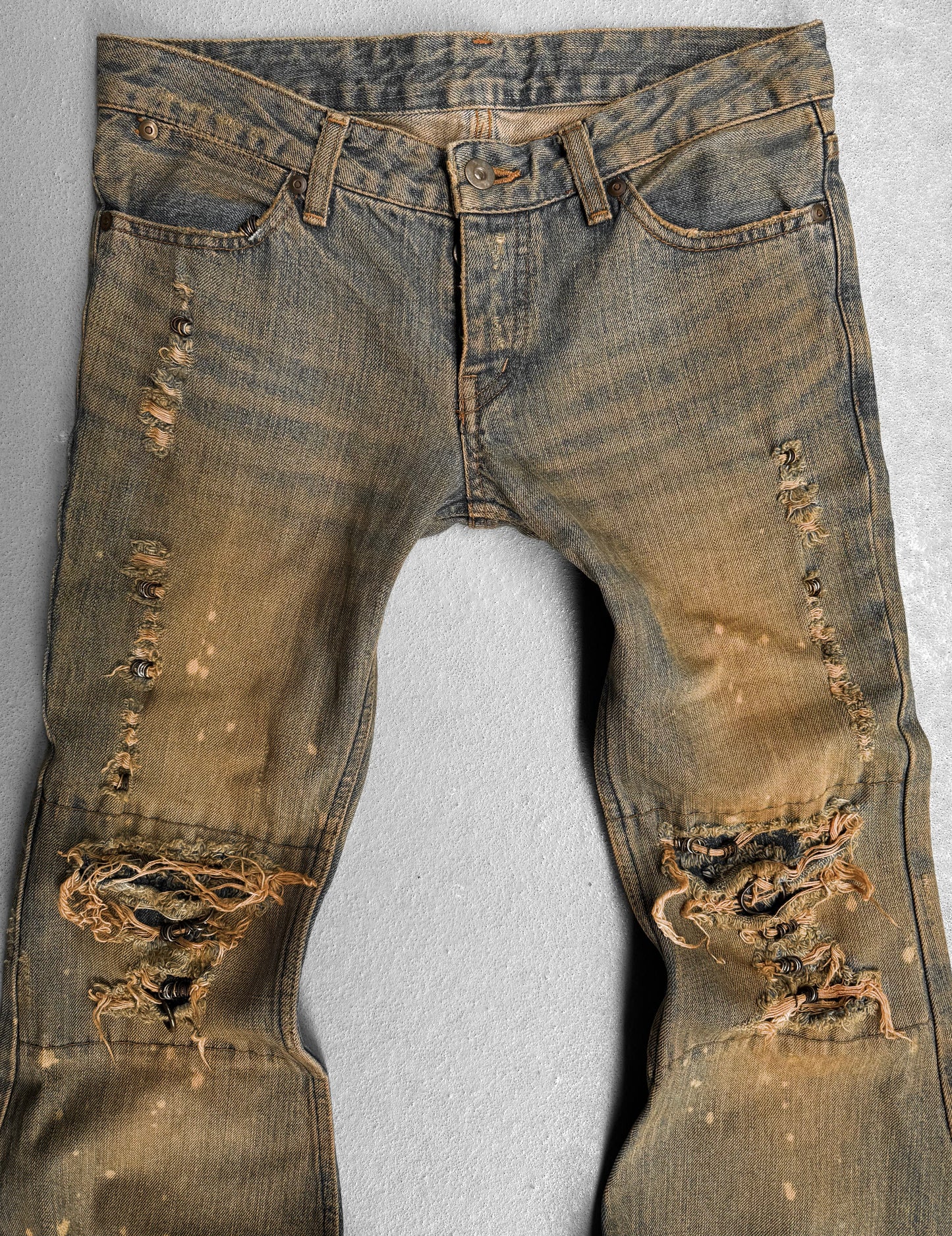 IfSixWasNine Early 00s ‘NO. MUDMAX/SBB 351’ DK Bell-Bottom Denim