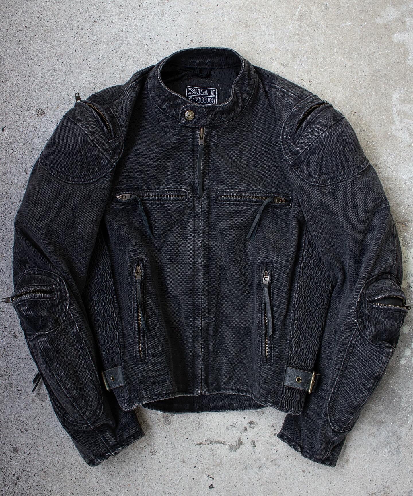 KADOYA K's Leather 00s Padded Motorcycle Denim Jacket – DRIEW