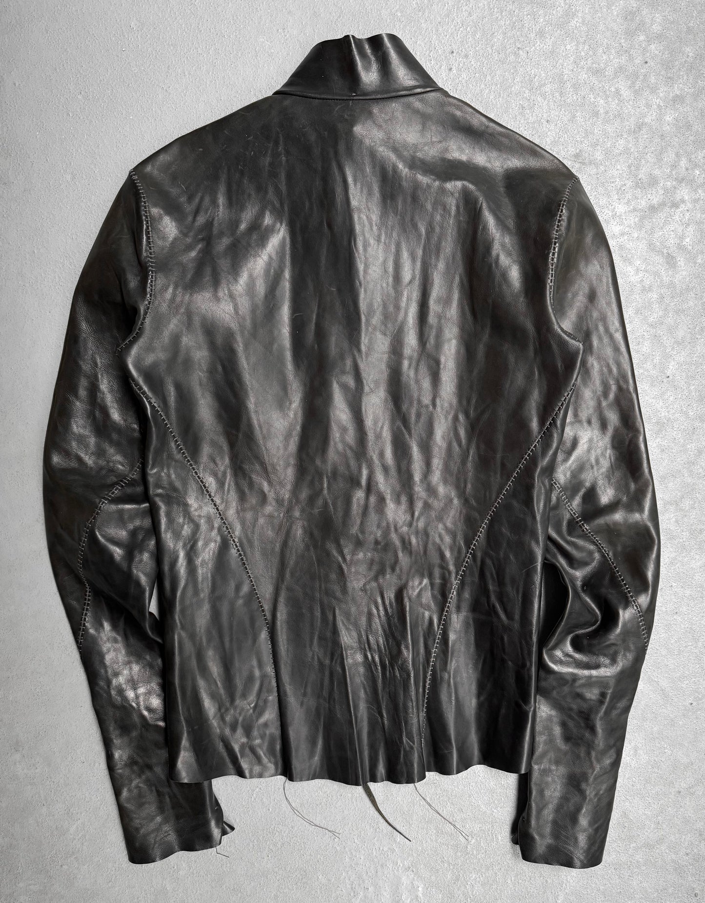 m.a+ by Maurizio Amadei ‘J244Z’ Scar-stitch Horse Leather Rider Jacket