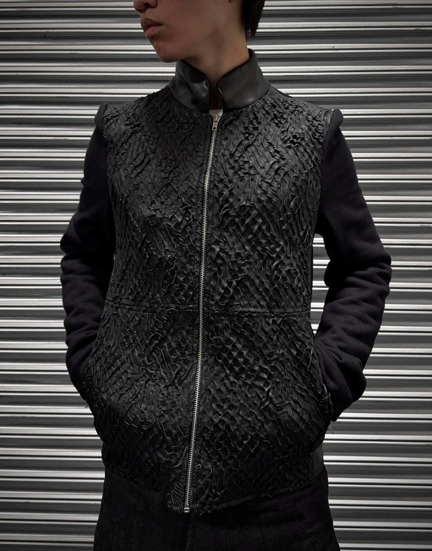 Rick Owens AW05 "MOOG" Goat Leather Ribbon-tufted Jacket