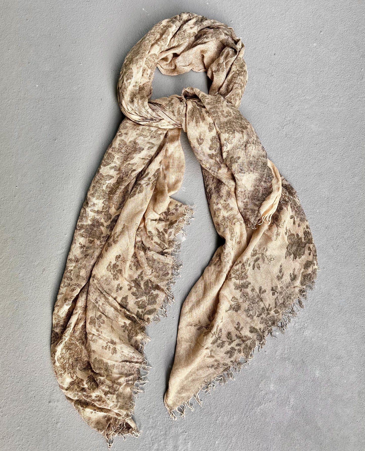 SHARE SPIRIT Early 00s Floral Printed Fringe Scarfs