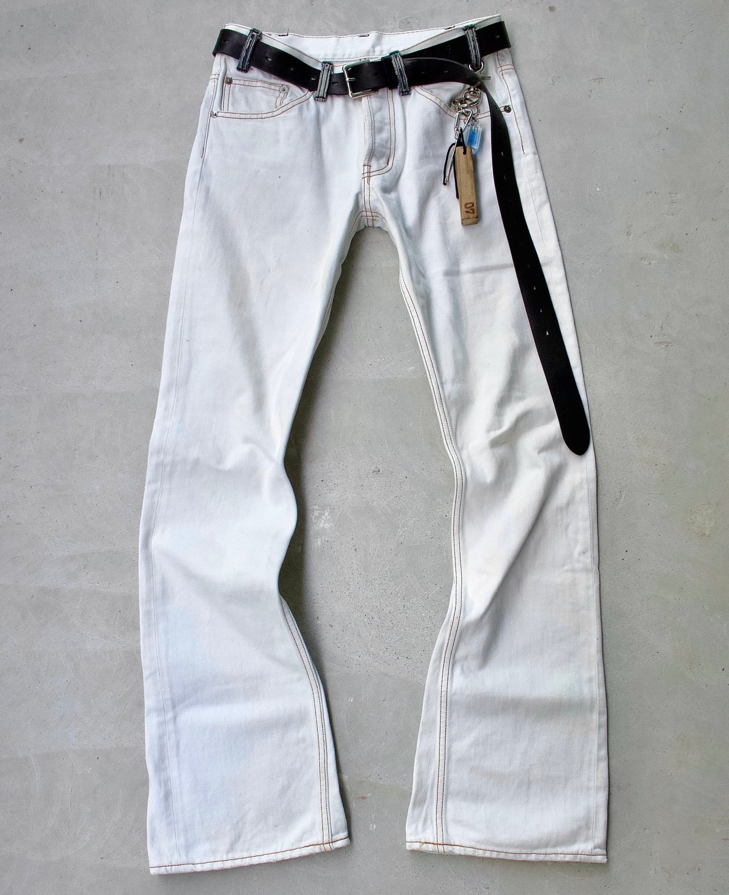 BACKBONE the Basis SS07 White Bootcut Denim