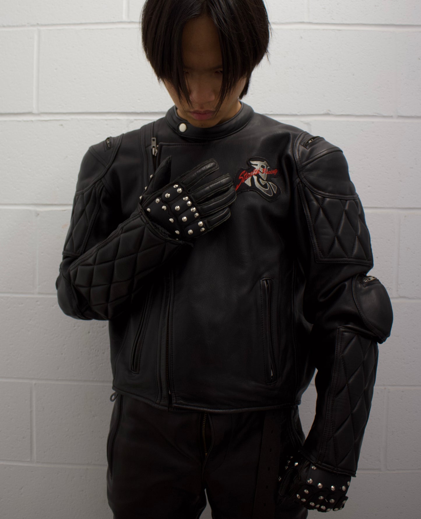 KADOYA K’s Leather Early 00s ‘STEALTH’ Padded Cow Leather Motorcycle Jacket