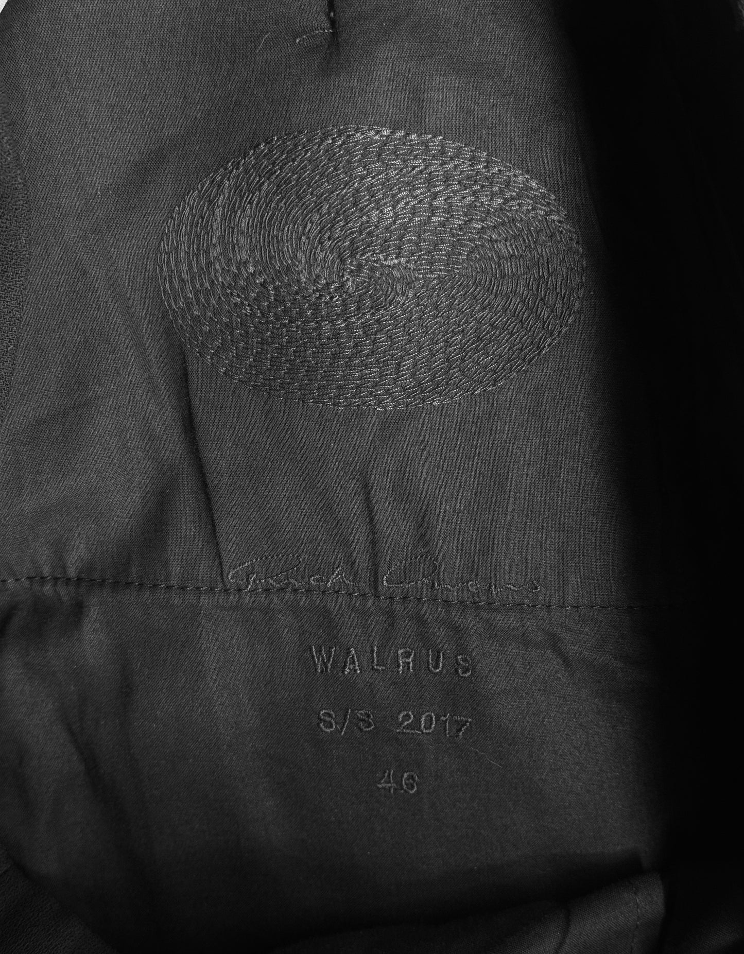 Rick Owens SS17 “WALRUS” Wide Leg Wool-blend Cargo Pants