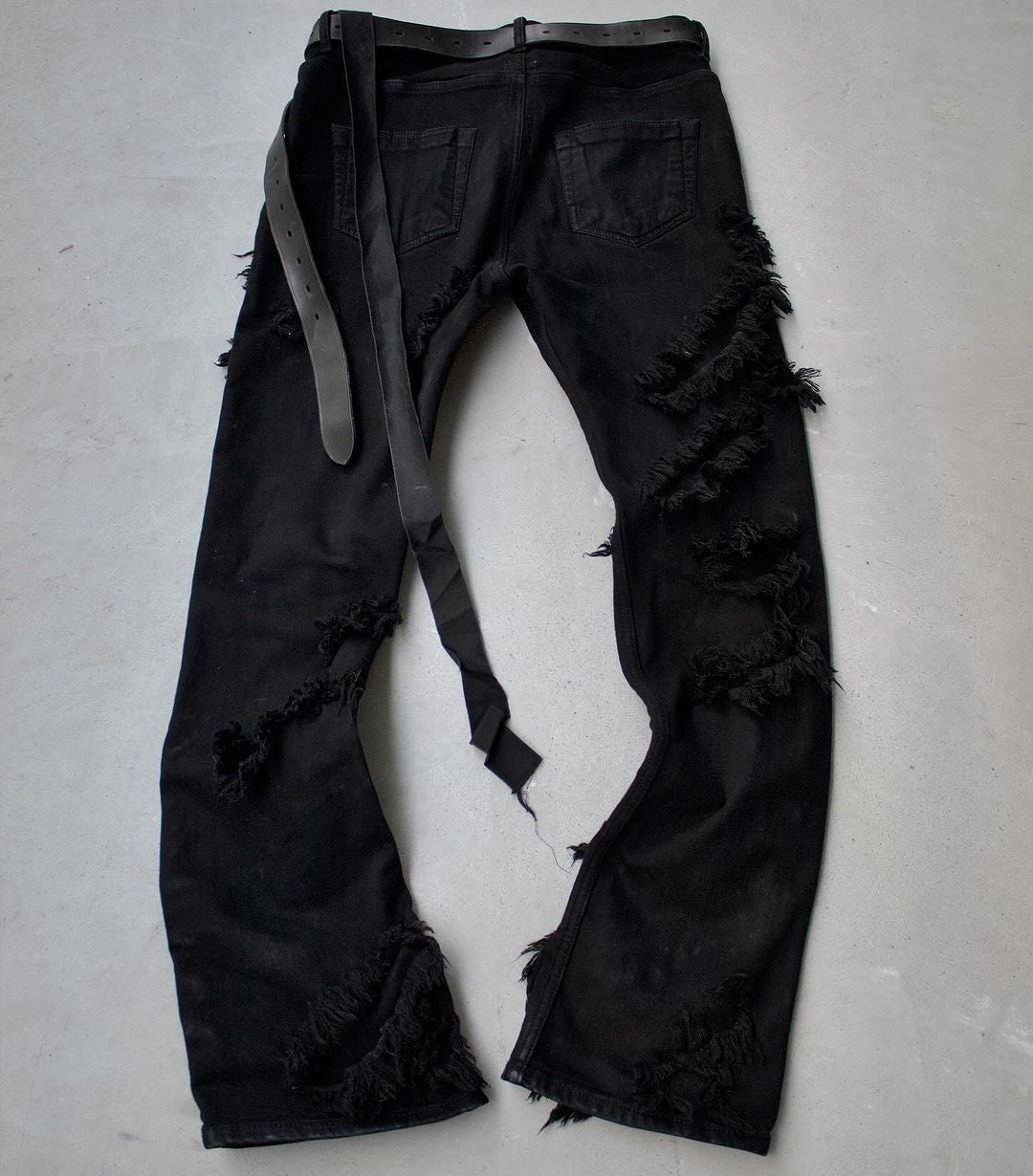 Rick Owens DRKSHDW FW21 ‘Detroit Cut’ Slash Distressed Denim