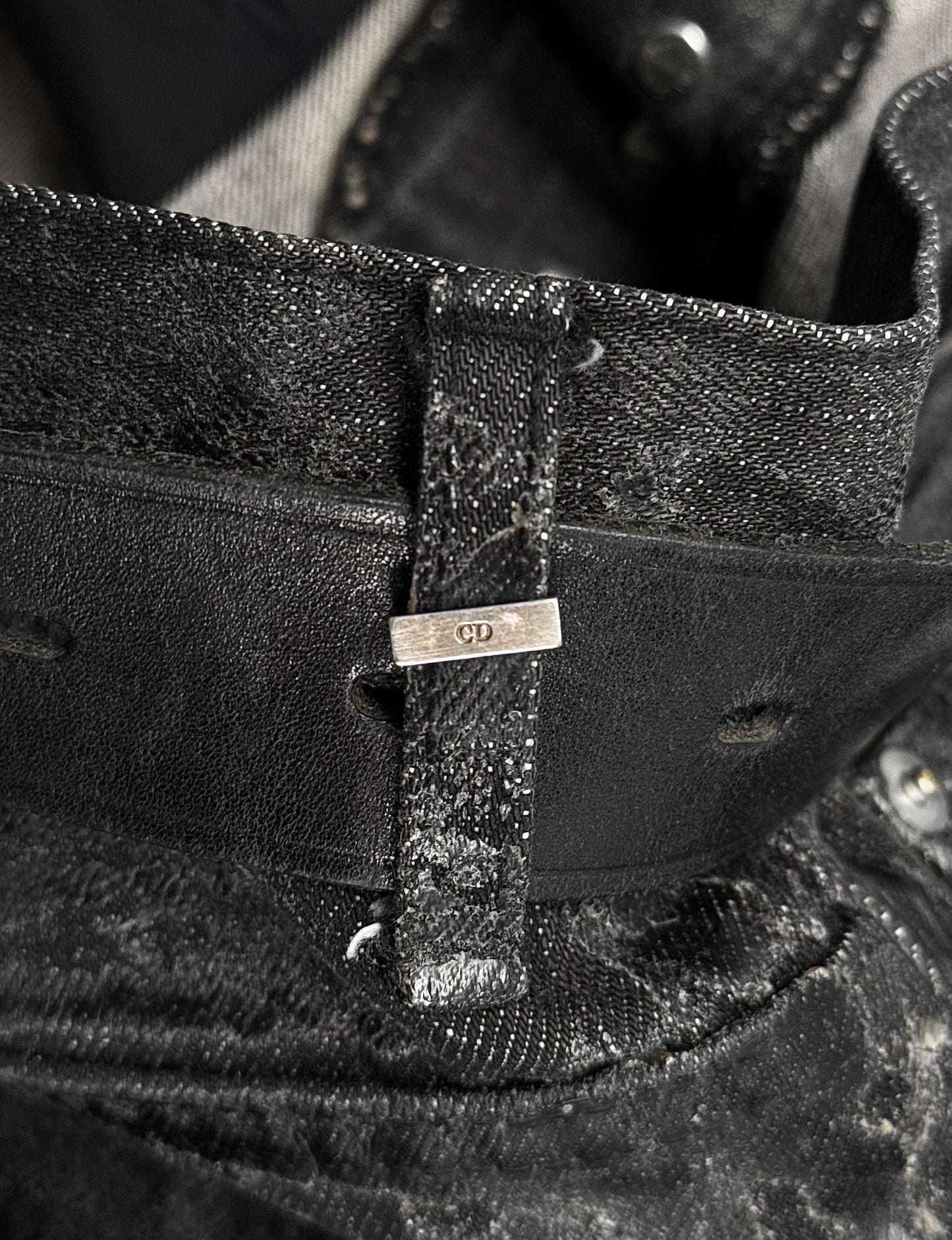 DIOR HOMME AW07 “Navigate” ‘Luster’ Re-issued Black Waxed Skinny Denim