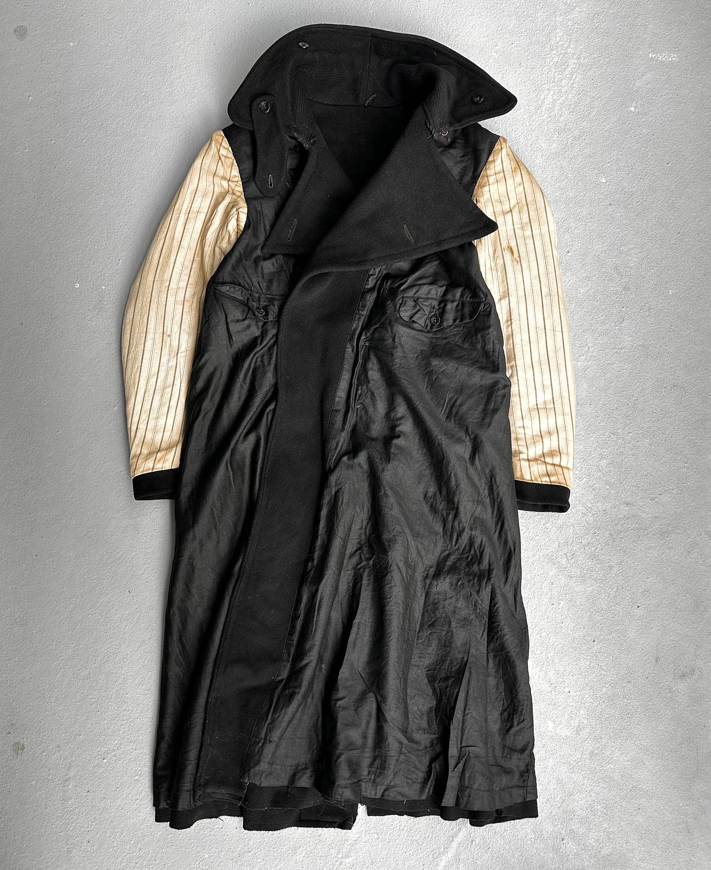 Vintage 1940s Imperial Japanese WW2 Reversible Naval Wool Peacoat