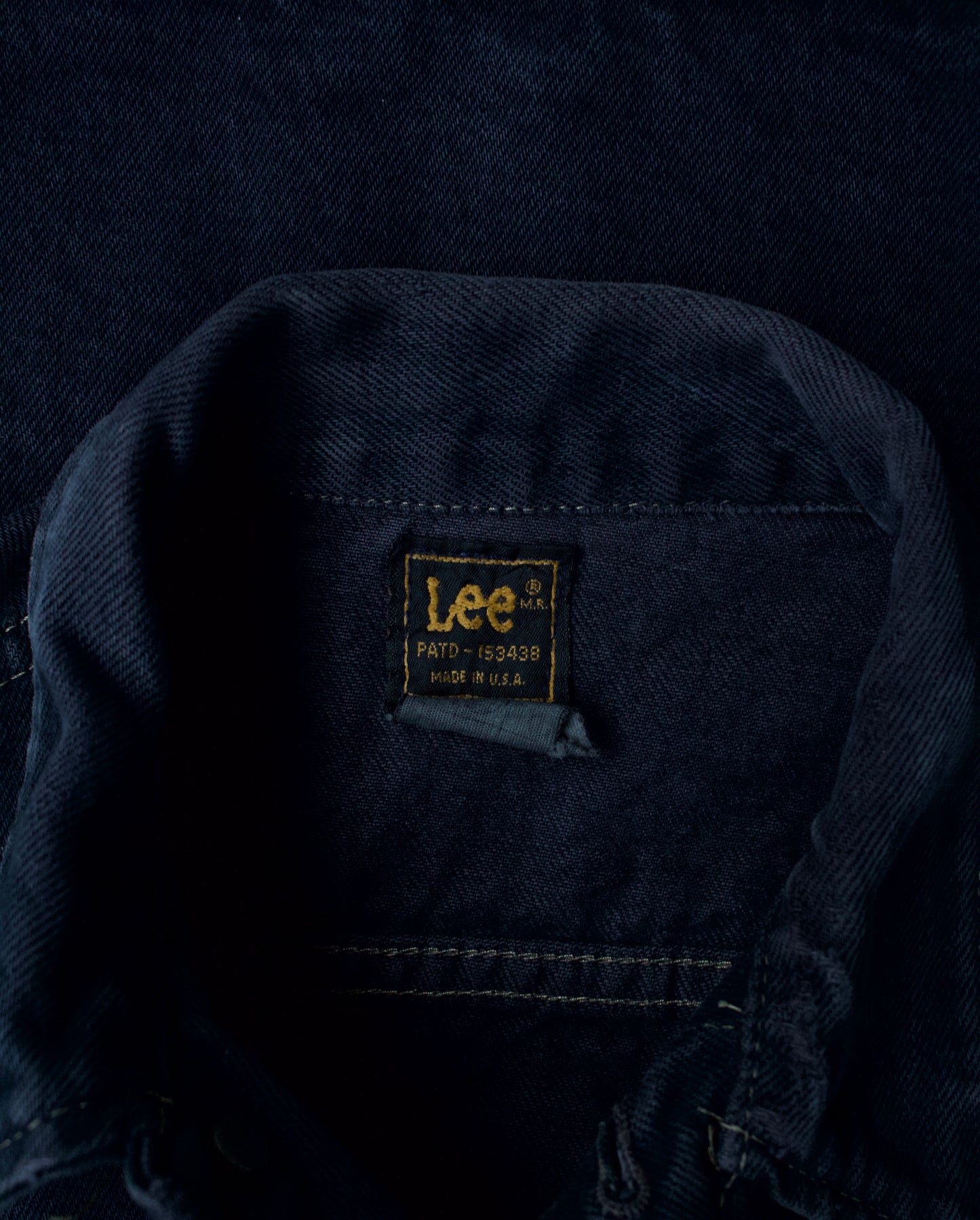 Vintage 80’s Garment-Dyed Distressed Trucker Denim Jacket detail | DRIEW GARMENTS