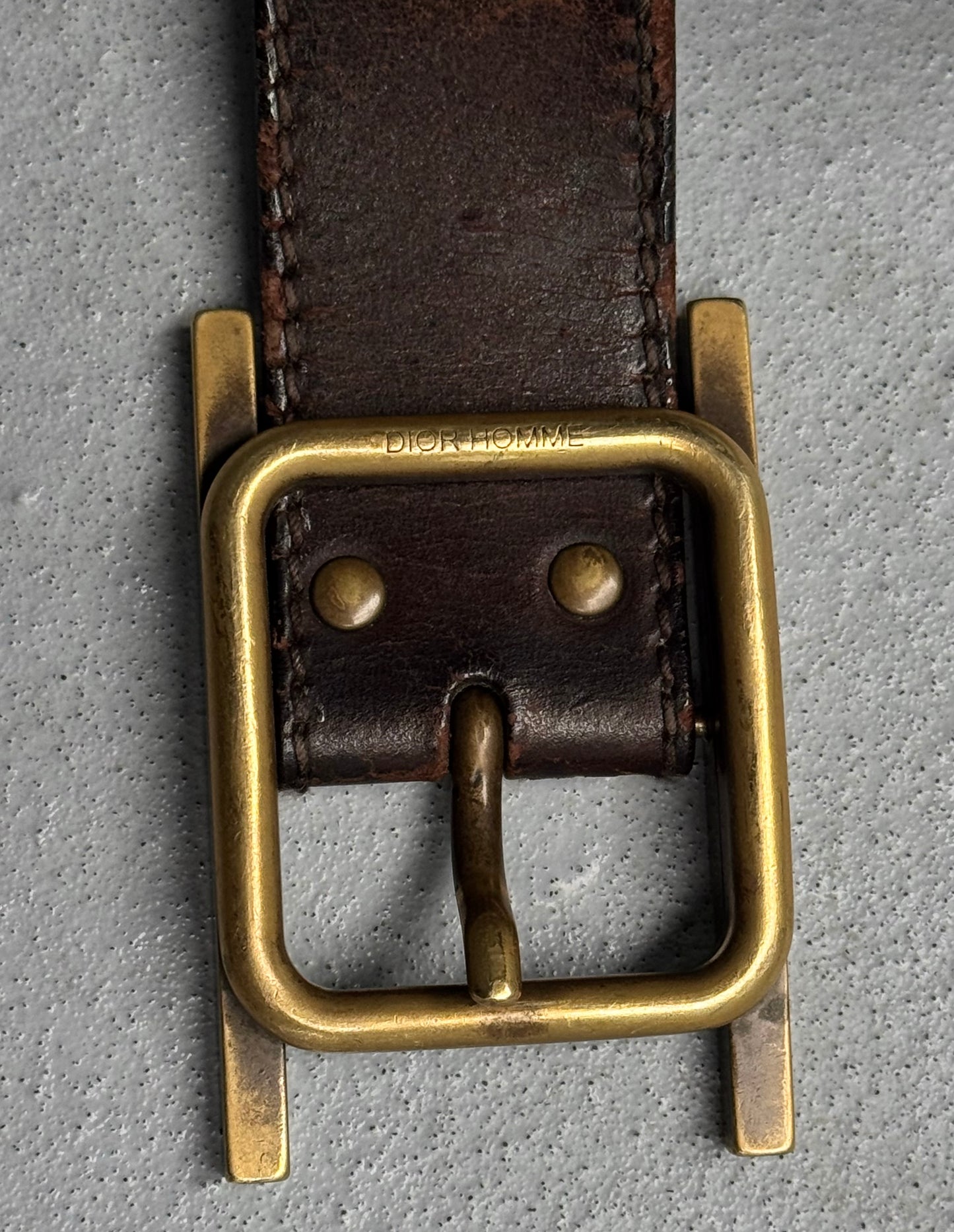 DIOR HOMME by Hedi Slimane AW05 “In the Morning” ‘H’ Buckle Leather Belt