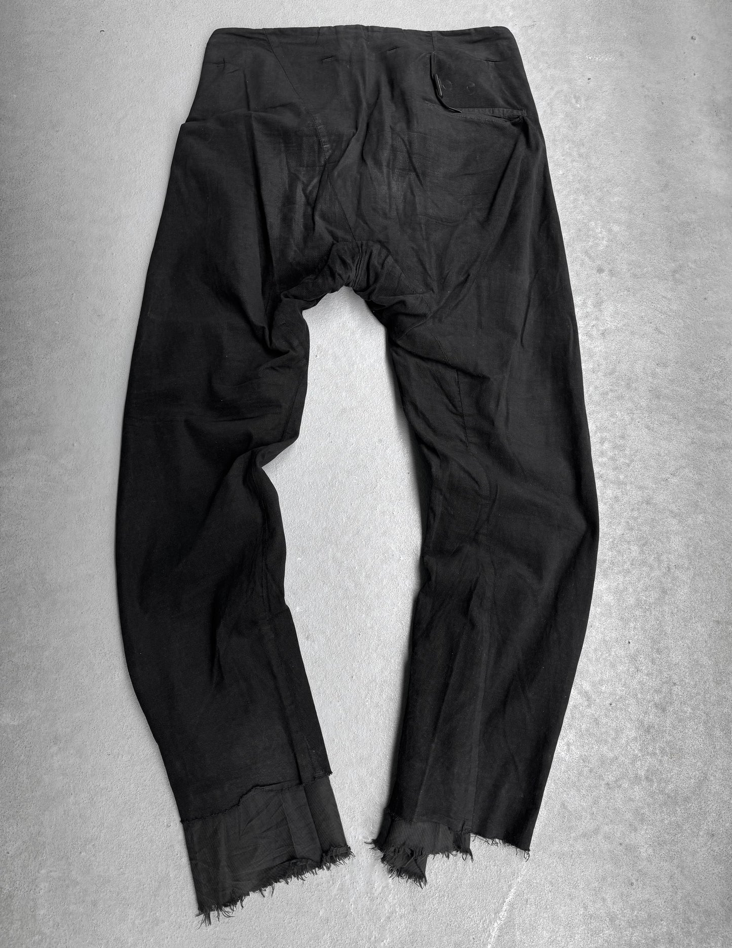 Boris Bidjan Saberi AW14-15 ‘P9’ Black Waxed Layered Lounge Pants