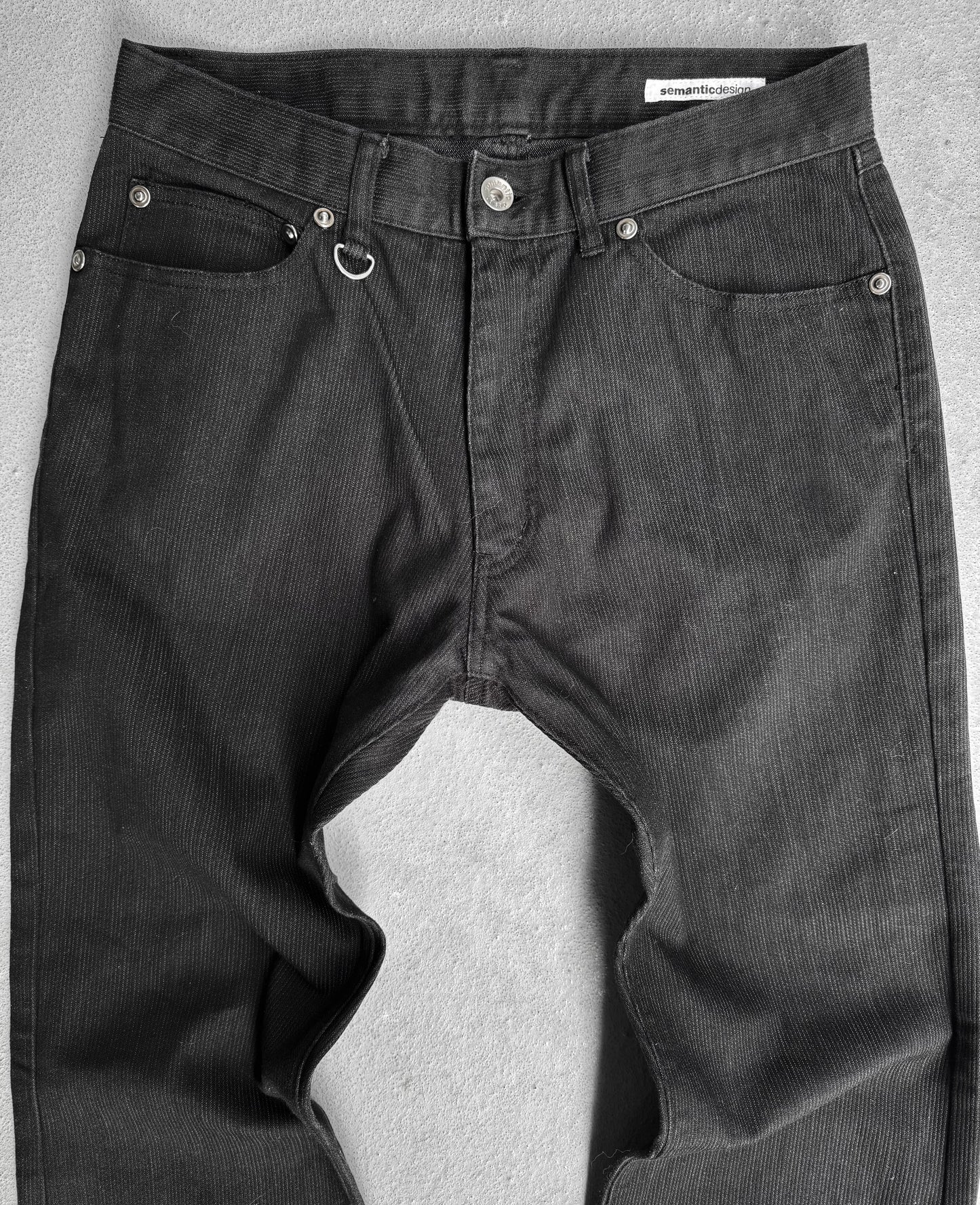 SemanticDesign Early 00s Washed Black Bootcut Flare Denim