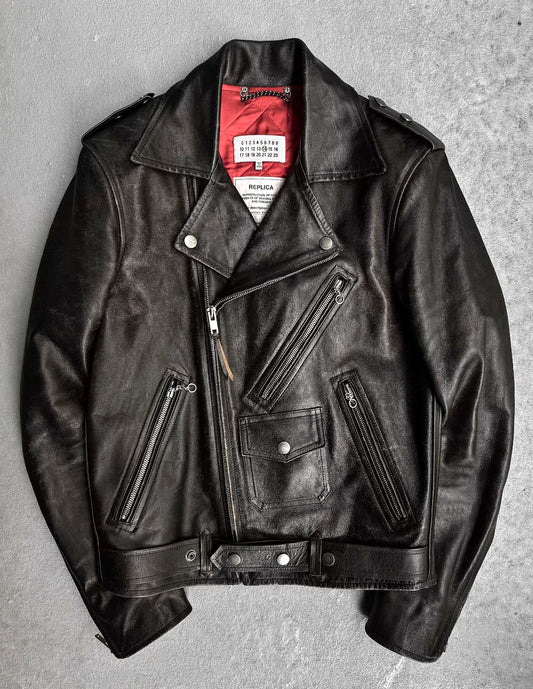 Maison Martin Margiela SS15 Replica ‘1950s Boston’ Leather Perfecto Biker Jacket