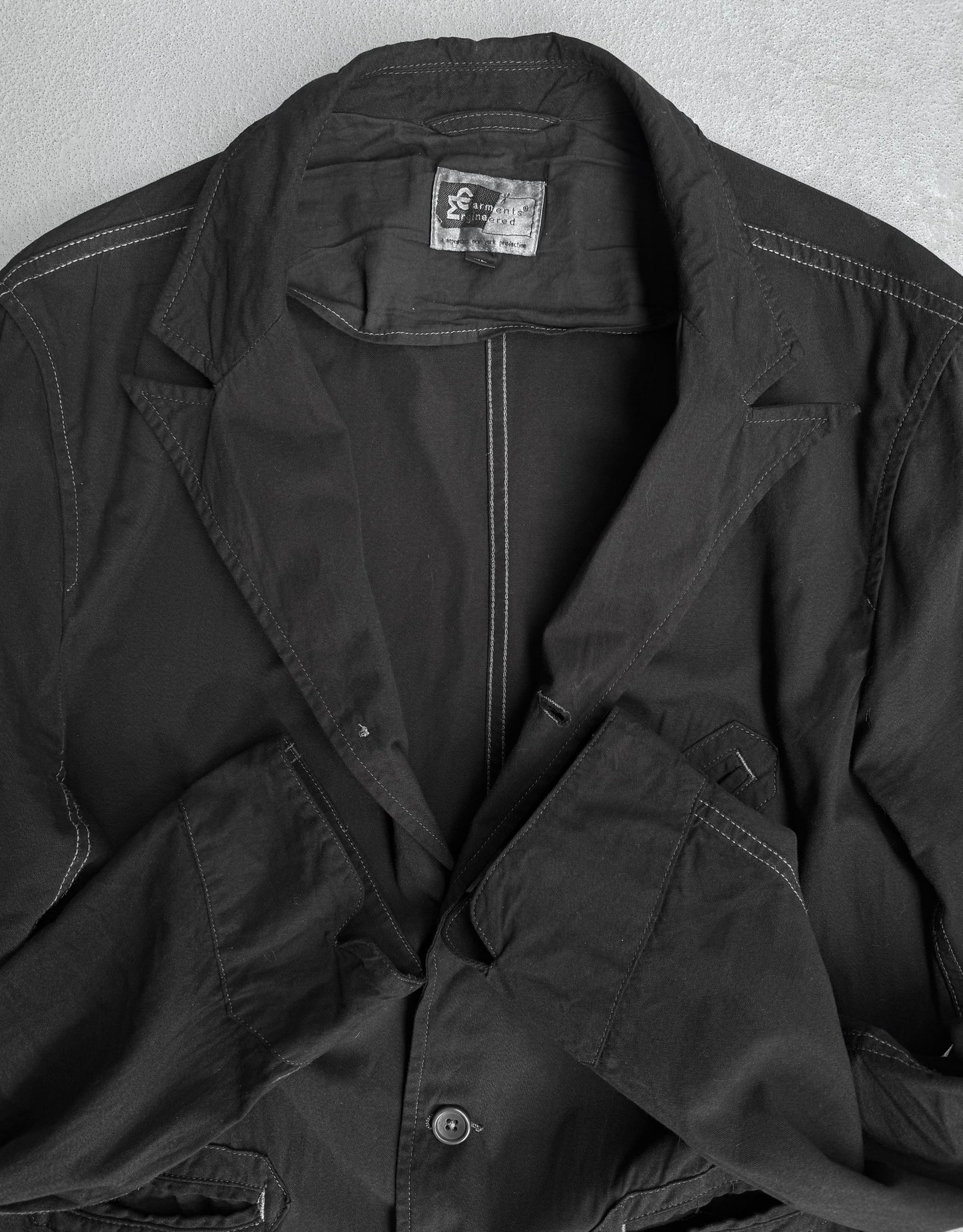Engineered Garments Early 00s Garment-dyed Contrast Stitch Multi-pockets Cotton Blazer