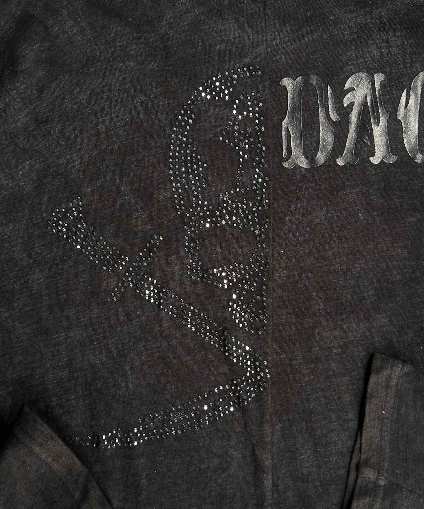 ABORDAGE Early 00s Skull Embellished Logo Hybrid Graphic Long-sleeve
