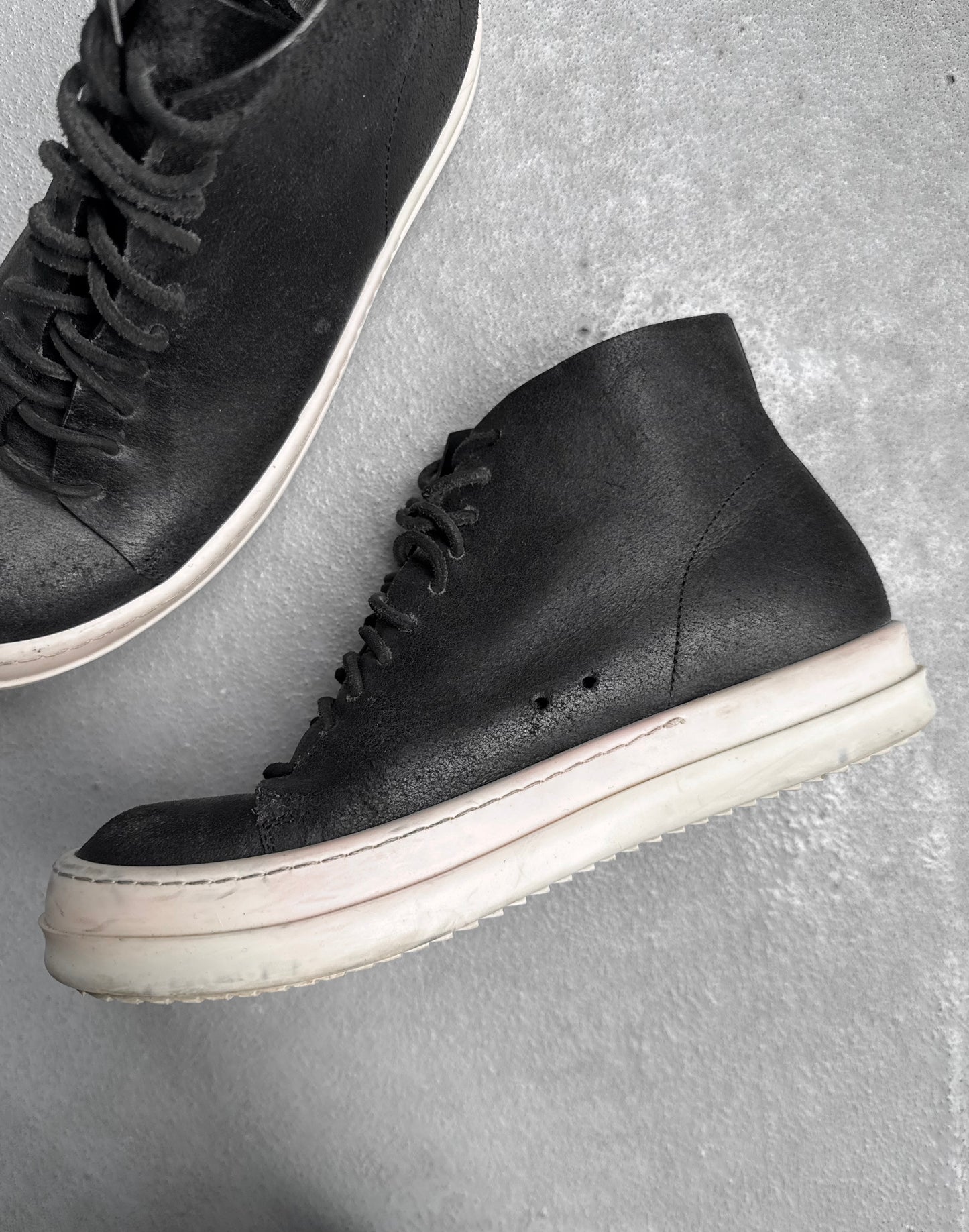 Rick Owens AW16 “MASTODON” Blistered Leather Sneakers