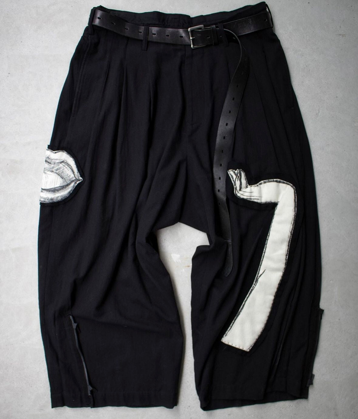 Yohji Yamamoto POUR HOMME SS22 Yuuka Asakura ‘Smoking Hand’ Motif Pants