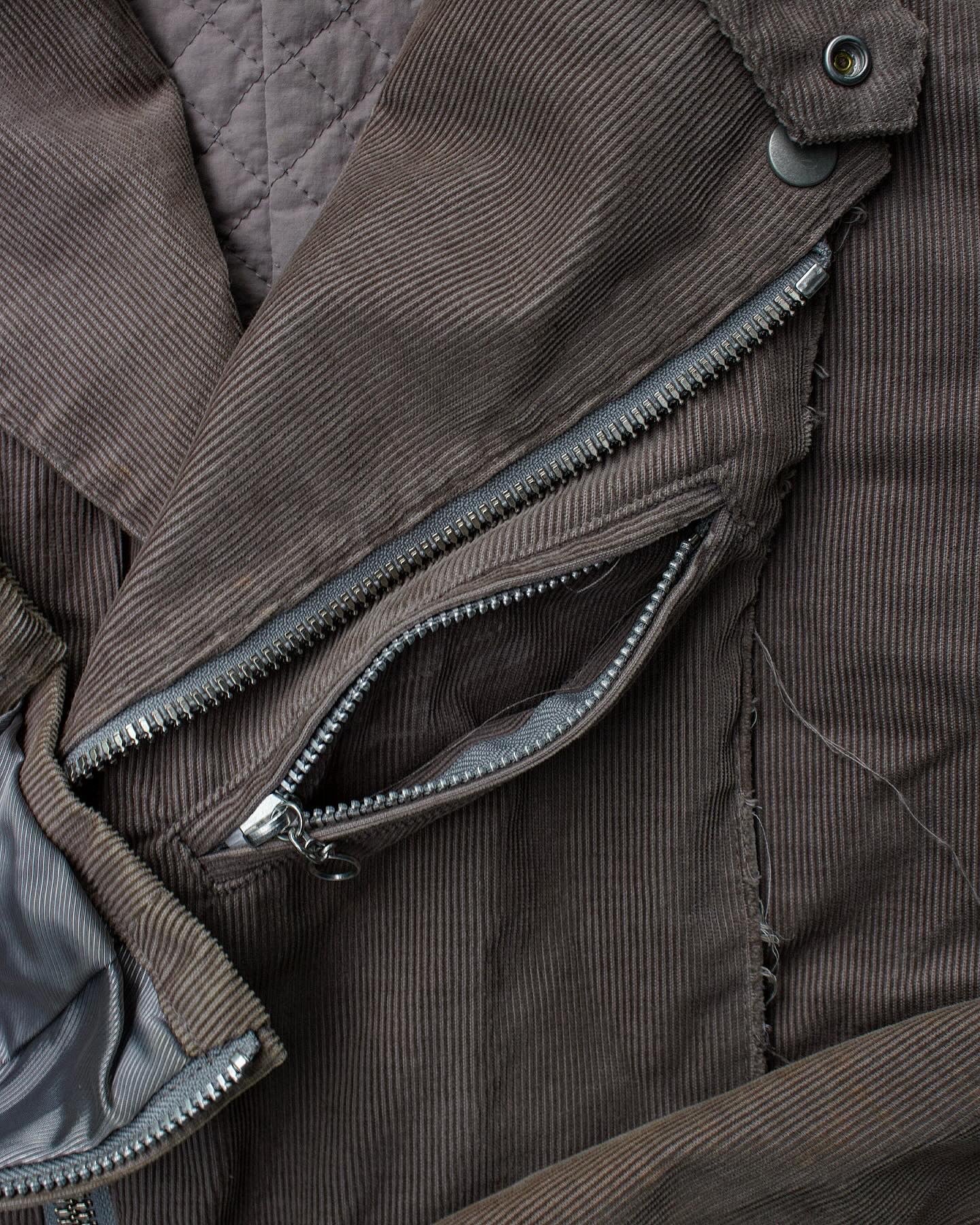 MiharaYasuhiro AW07 Reconstructed Multi-zip Corduroy Rider Jacket