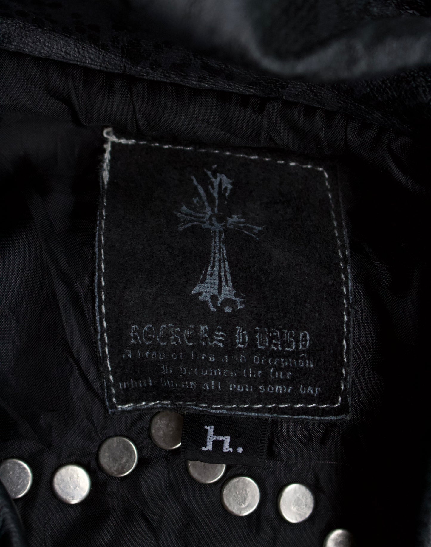 h.NAOTO x VOLKS “Rockers H Baby” 00s Punk Studded Leather Vest