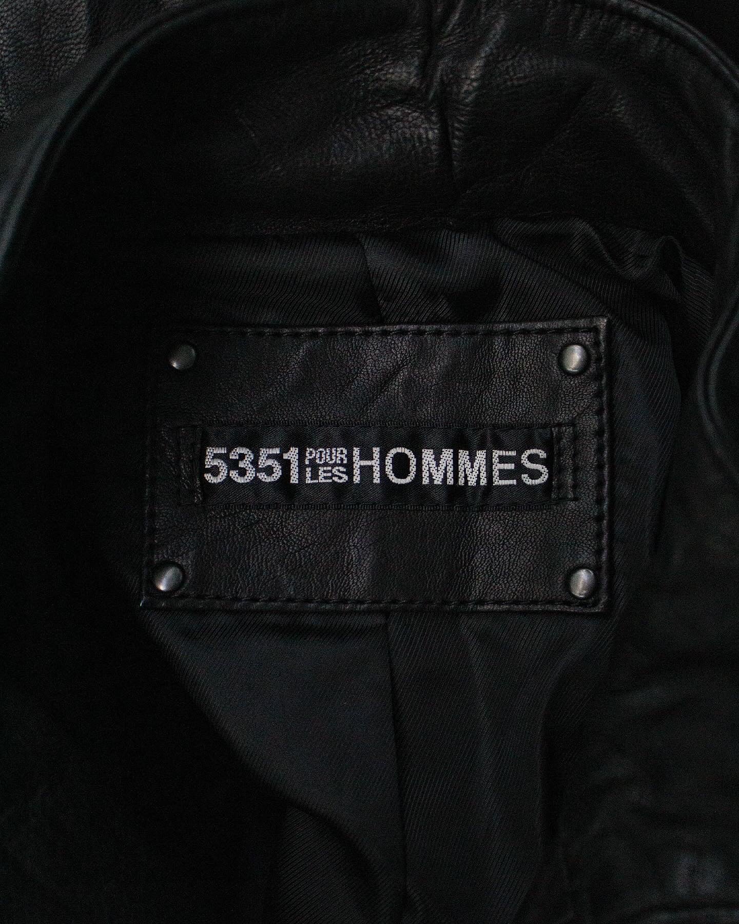 5351 Pour Les Homme Early 00s Sheepskin Leather Rider Jacket