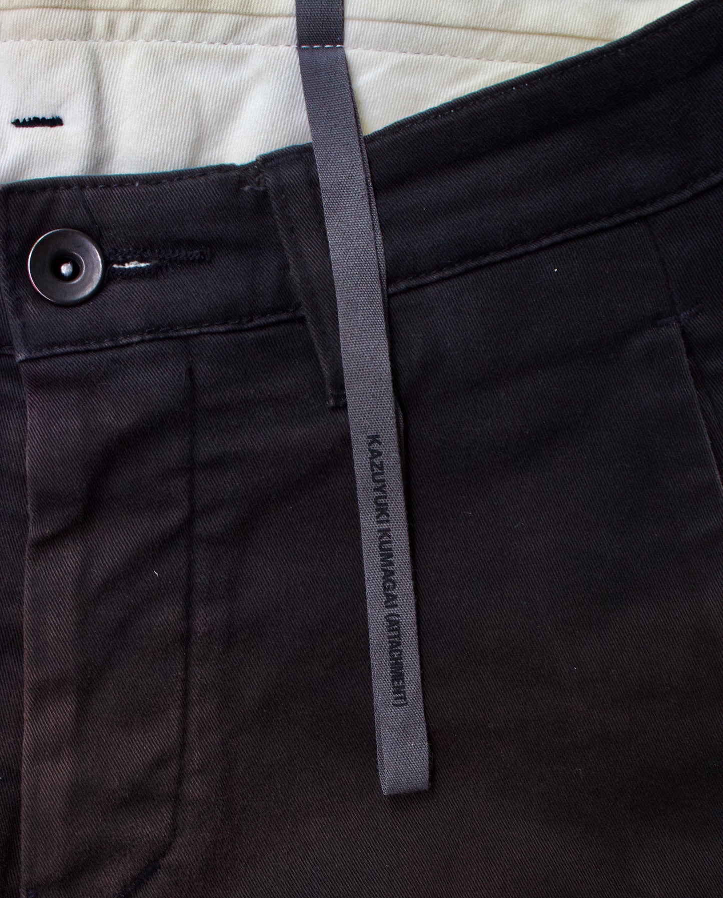 ATTACHMENT by Kazuyuki Kumagai Early 00s Faded Curve Cut Pants