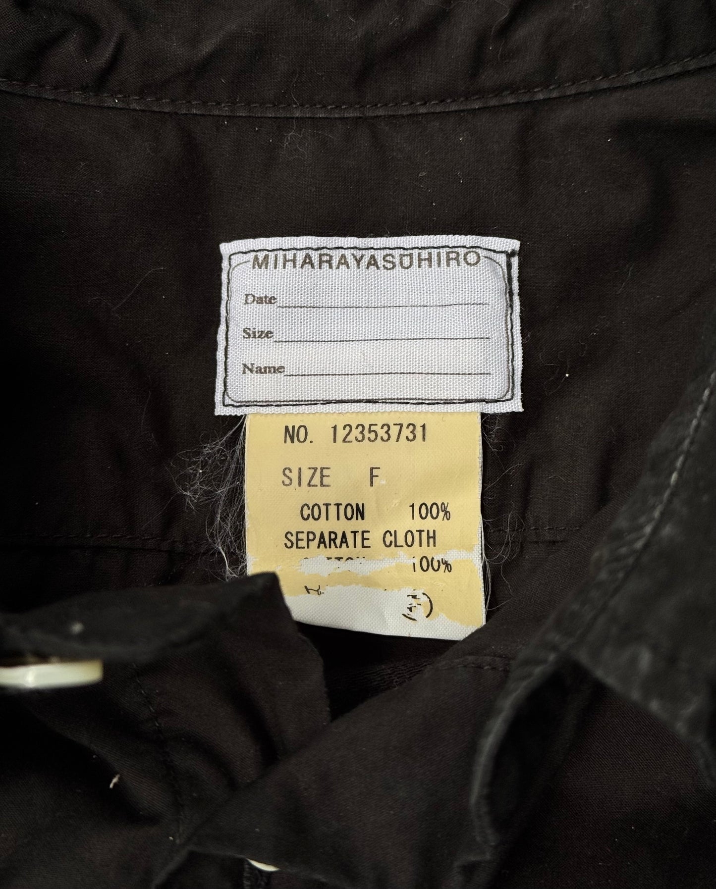 MiharaYasuhiro Early 00s Wool Knit Layered Button-up Shirt