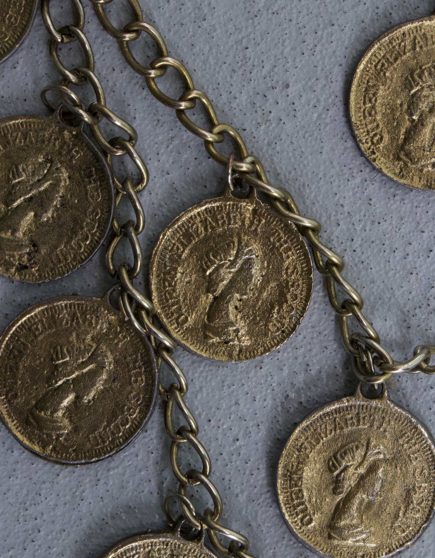 Vintage 00s Coins Multi-chain Necklace