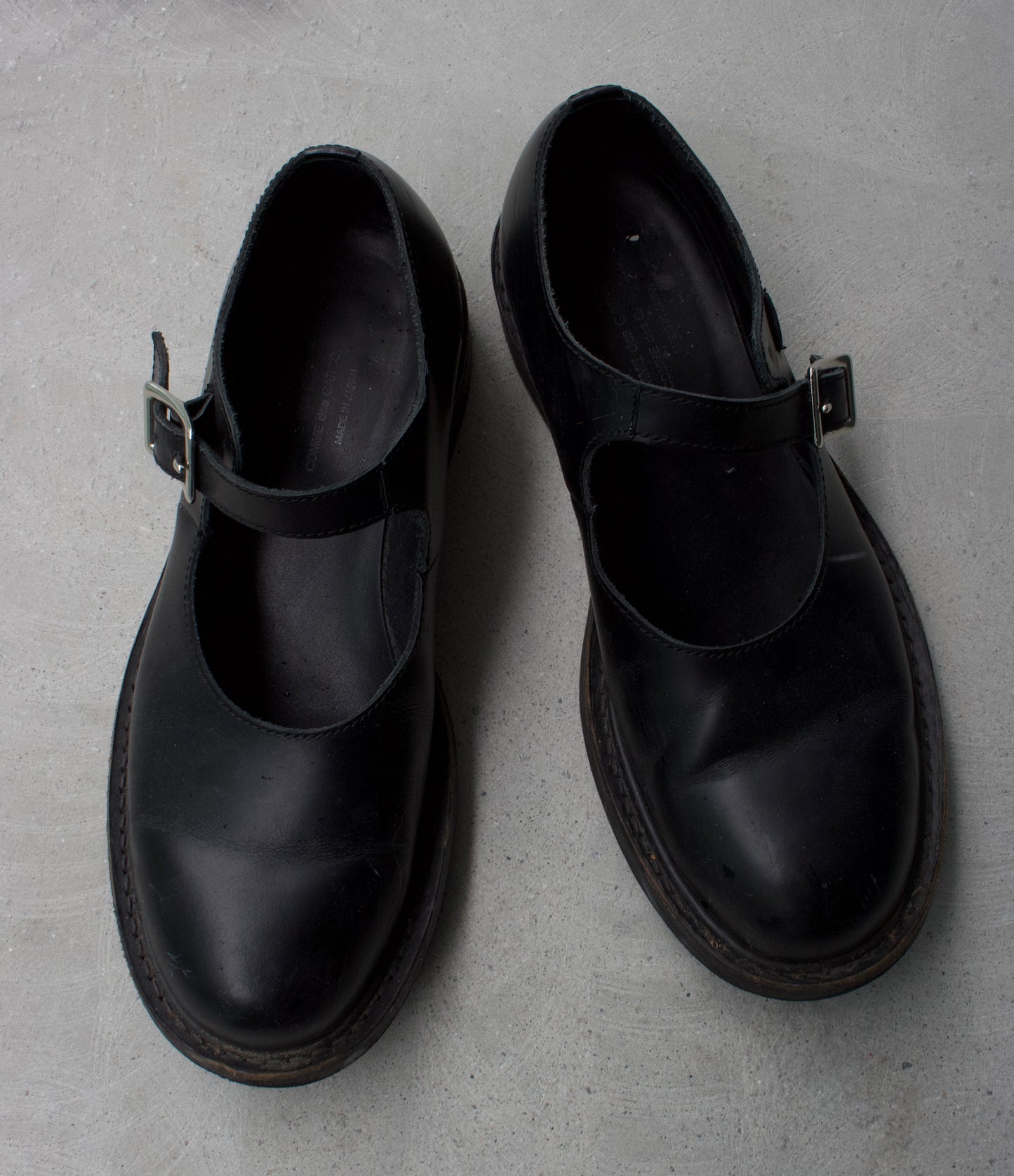 COMME des GARÇONS “Mary Jane” Leather Strap Shoes
