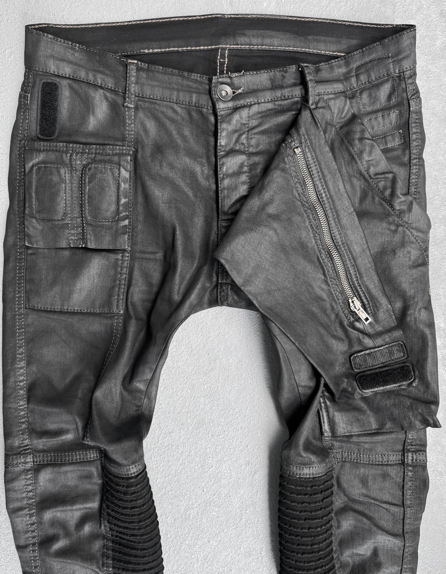 Rick Owens DRKSHDW SS15 “FAUN” Heavy-waxed Memphis Biker Pants