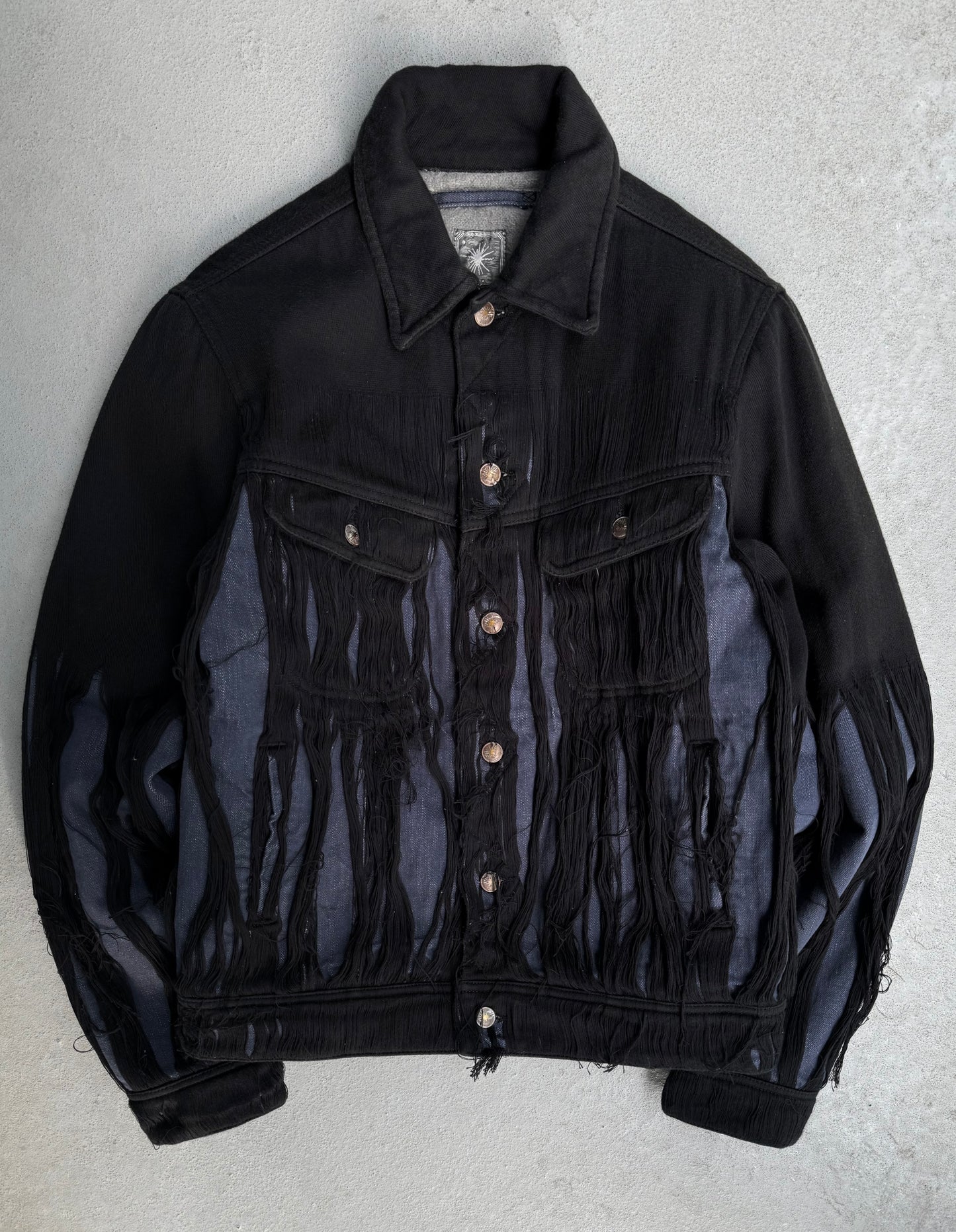 MiharaYasuhiro AW06 Distressed ‘Mummy’ Wool Lined Denim Jacket