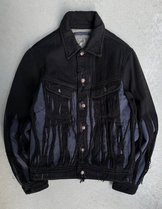 MiharaYasuhiro AW06 Distressed ‘Mummy’ Wool Lined Denim Jacket